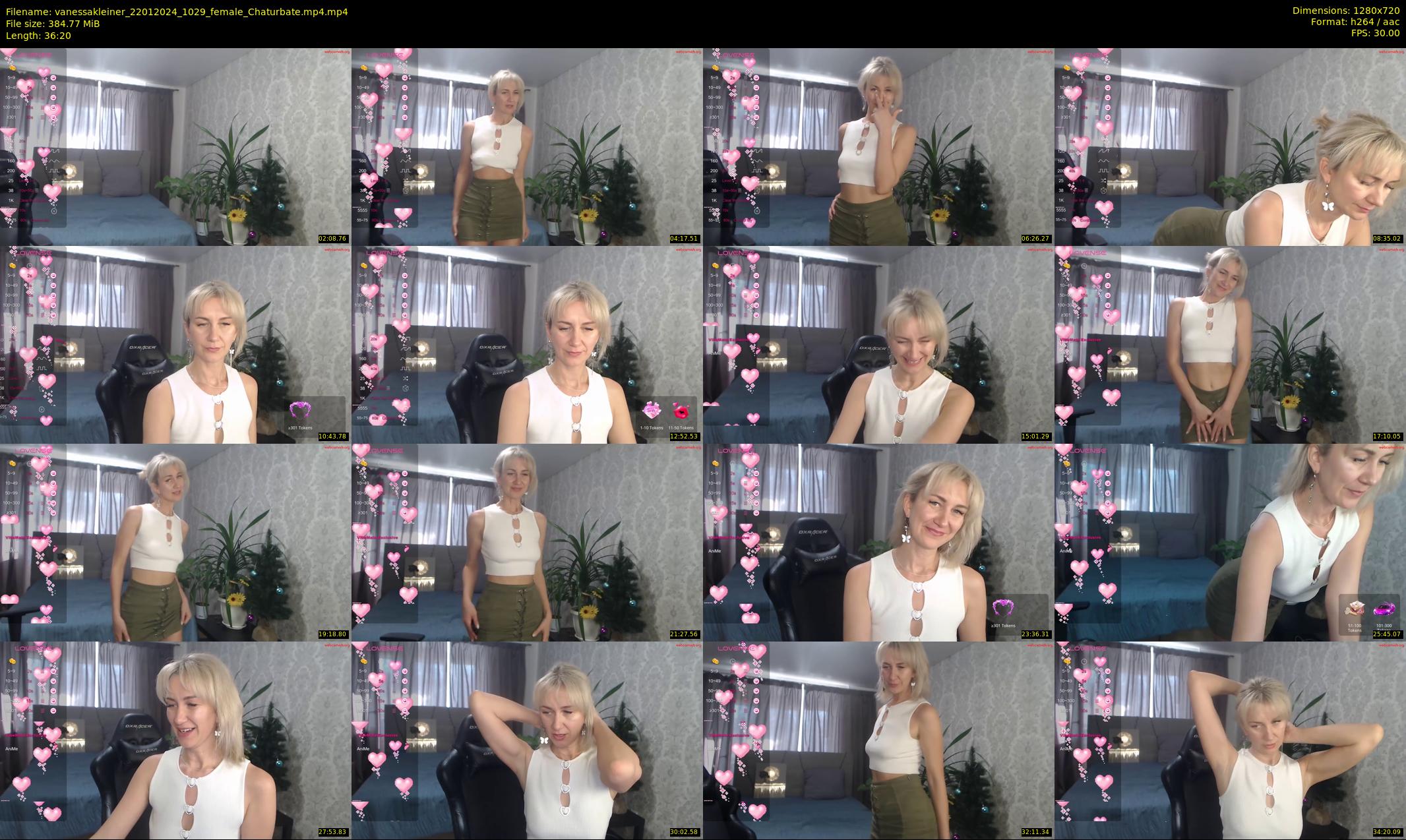 vanessakleiner — 37 minute Chaturbate female cam show recording, 720p, Jan 22, 2024