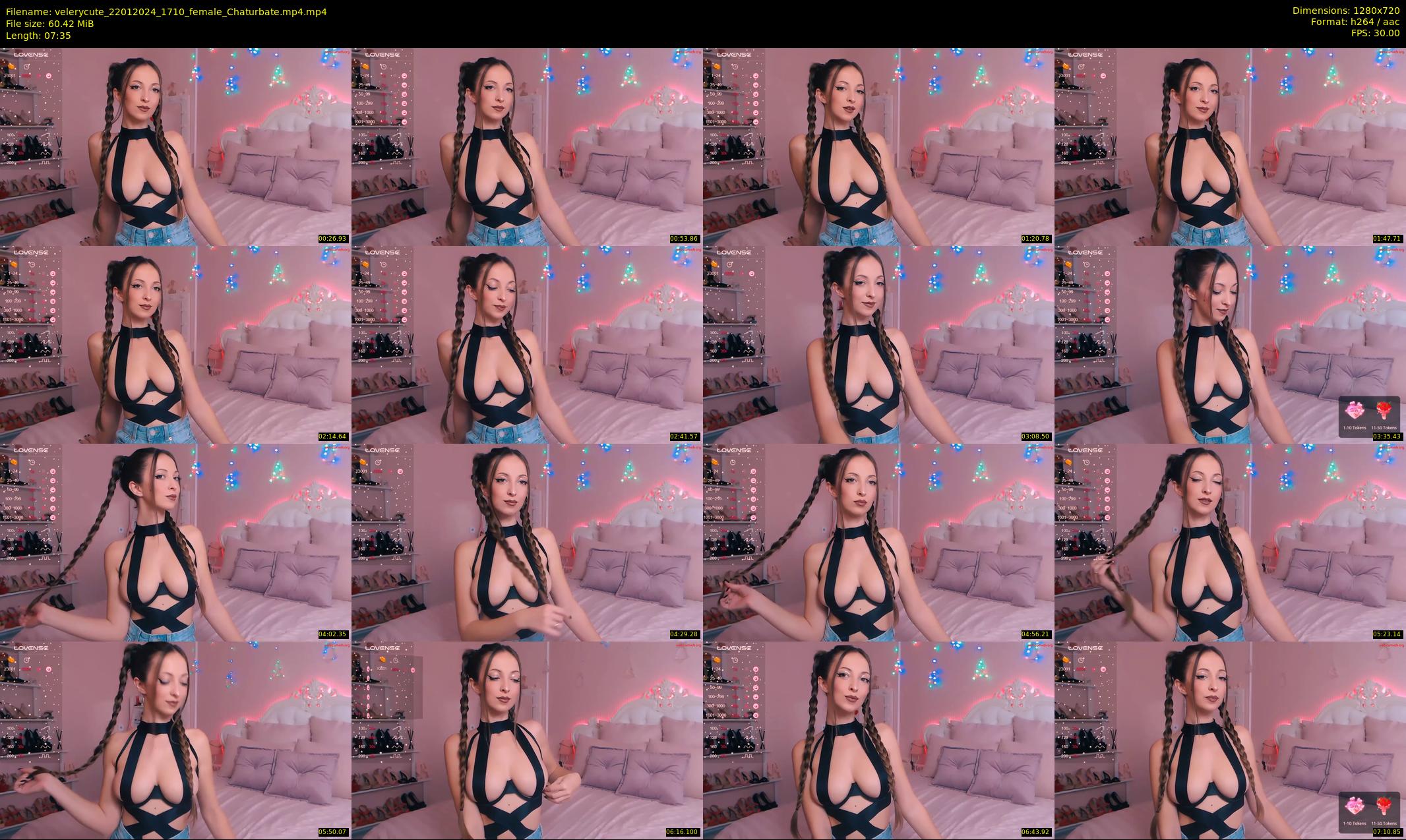 velerycute — 8 minute Chaturbate female cam show recording, 720p, Jan 22, 2024