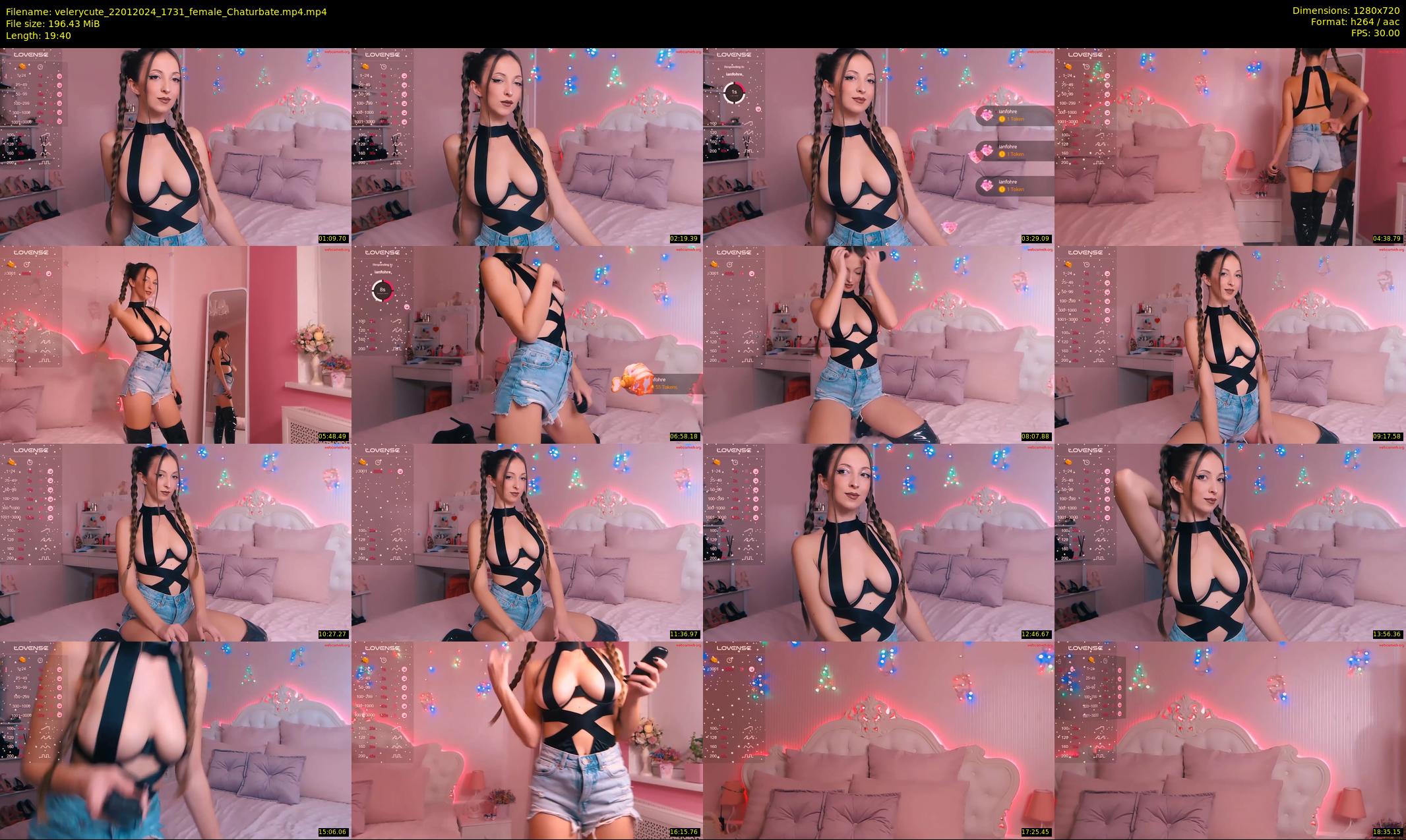 velerycute — 20 minute Chaturbate female cam show recording, 720p, Jan 22, 2024