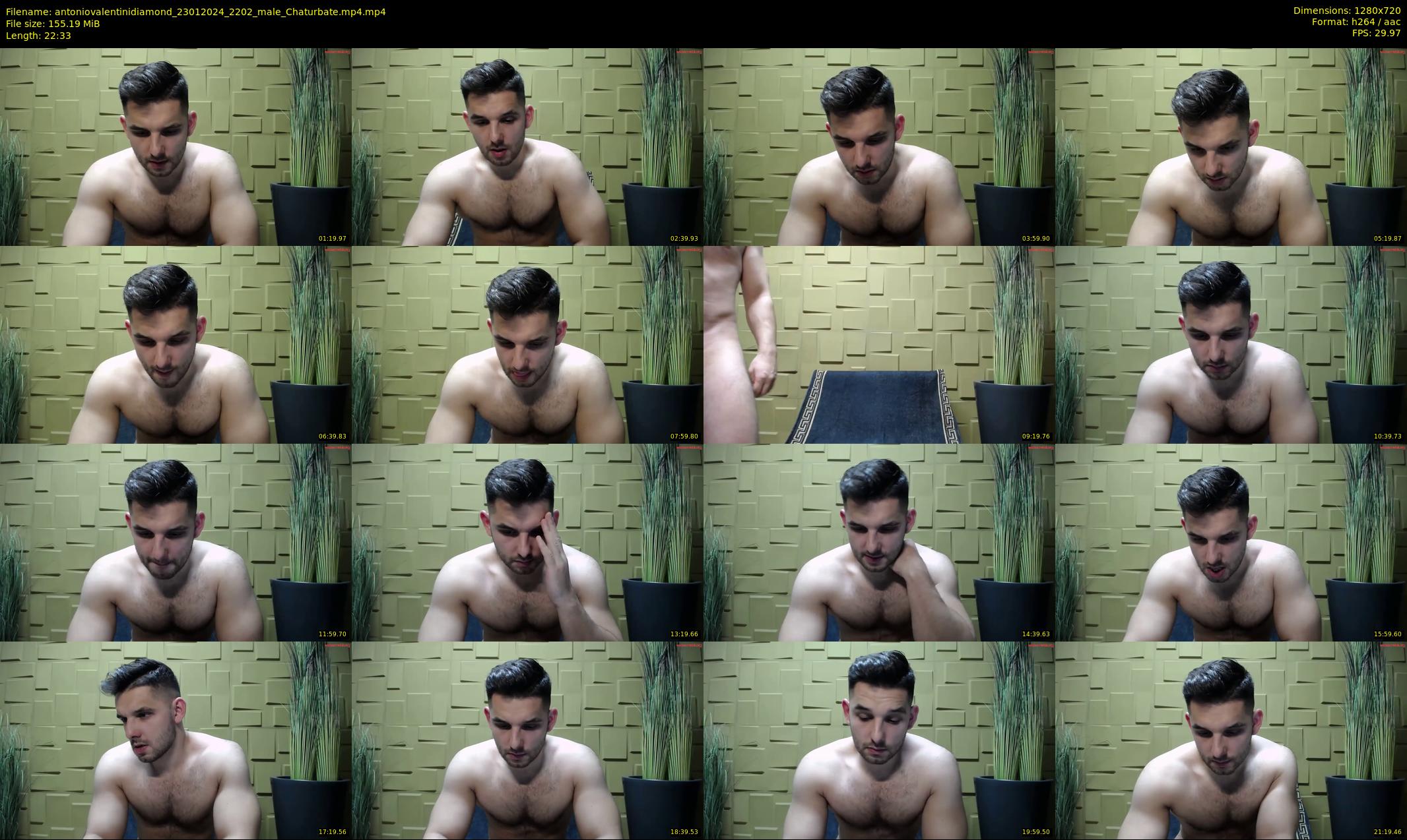 antoniovalentinidiamond — 23 minute Chaturbate male cam show recording, 720p, Jan 23, 2024