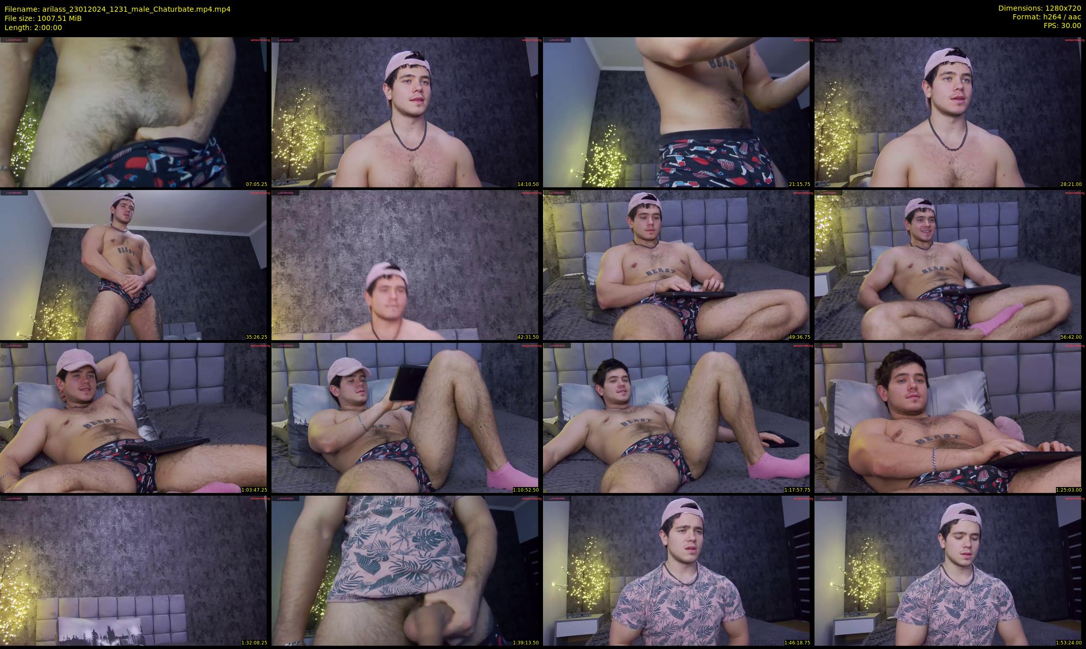 arilass — 120 minute Chaturbate male cam show recording, 720p, Jan 23, 2024