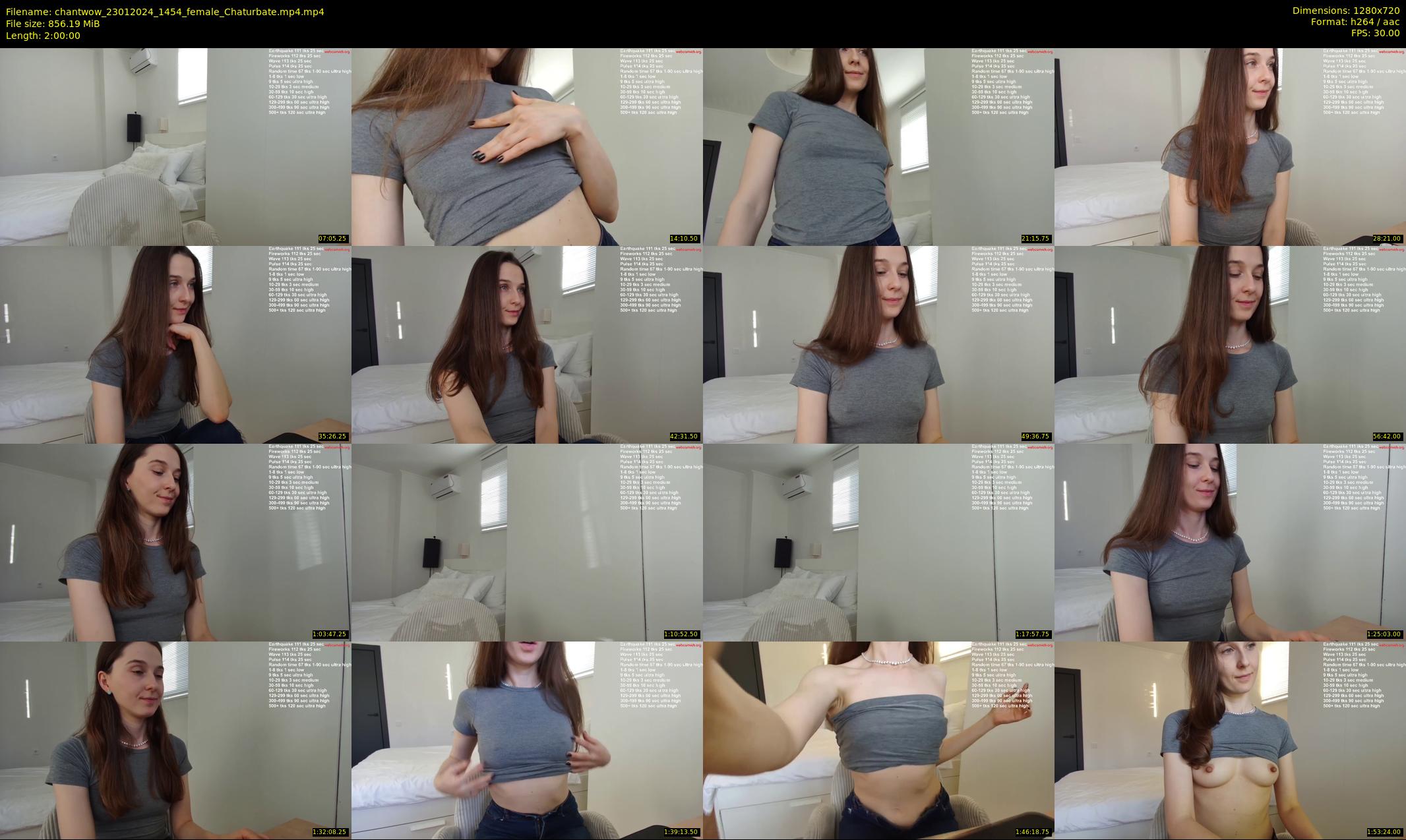 chantwow — 120 minute Chaturbate female cam show recording, 720p, Jan 23, 2024