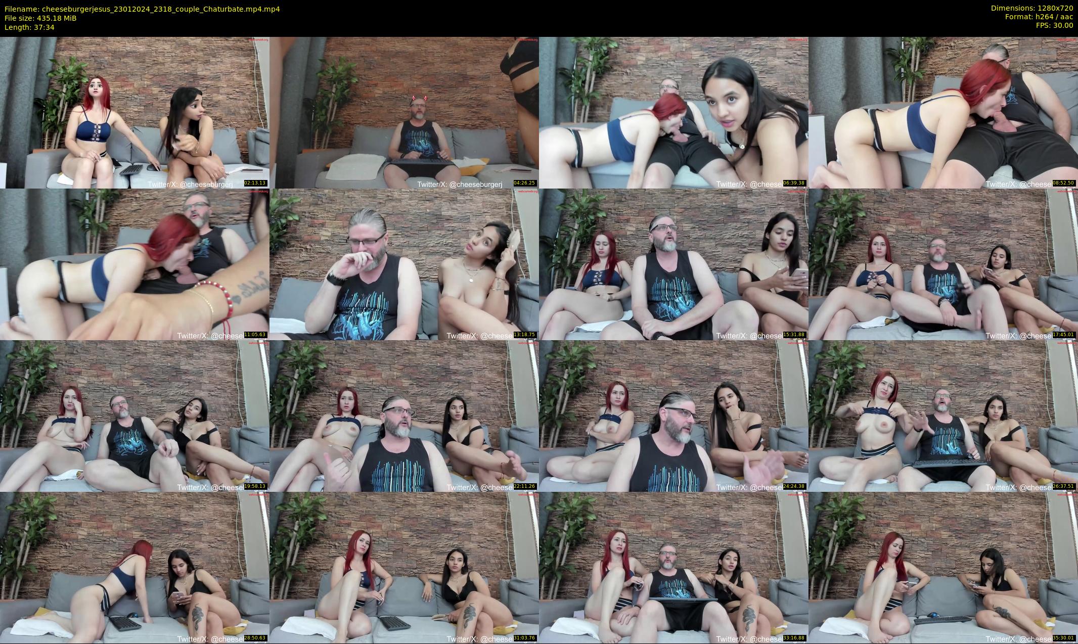 cheeseburgerjesus — 38 minute Chaturbate couple cam show recording, 720p, Jan 23, 2024