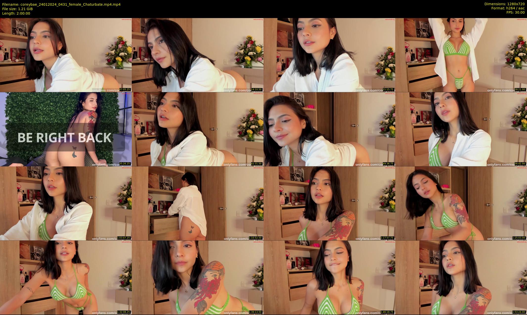coreybae — 120 minute Chaturbate female cam show recording, 720p, Jan 24, 2024