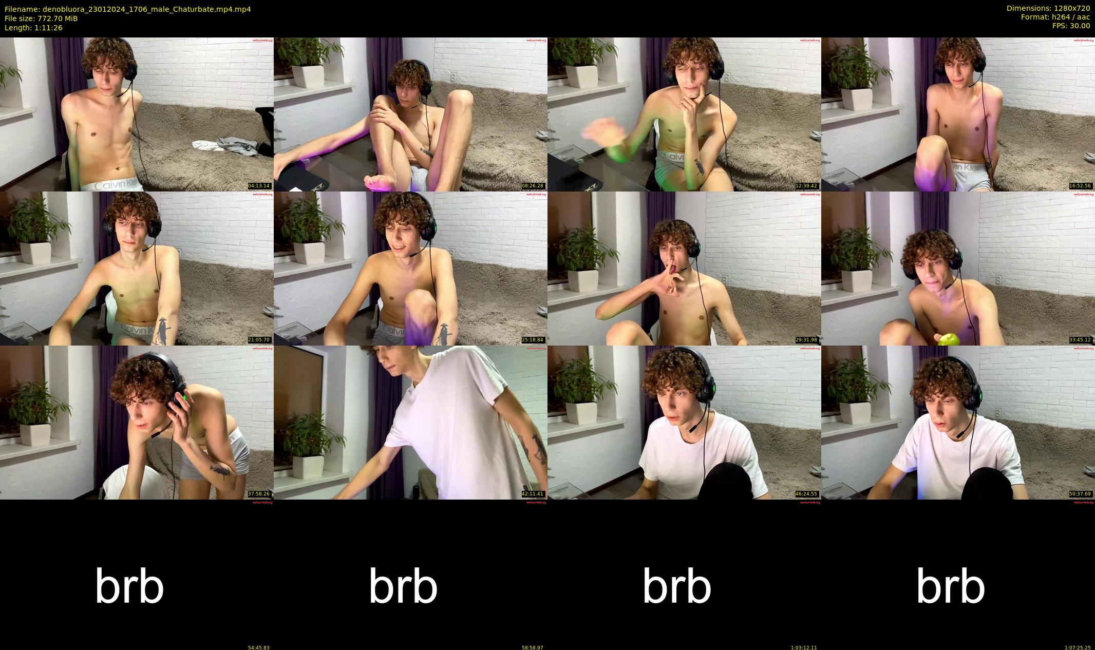 denobluora — 72 minute Chaturbate male cam show recording, 720p, Jan 23, 2024