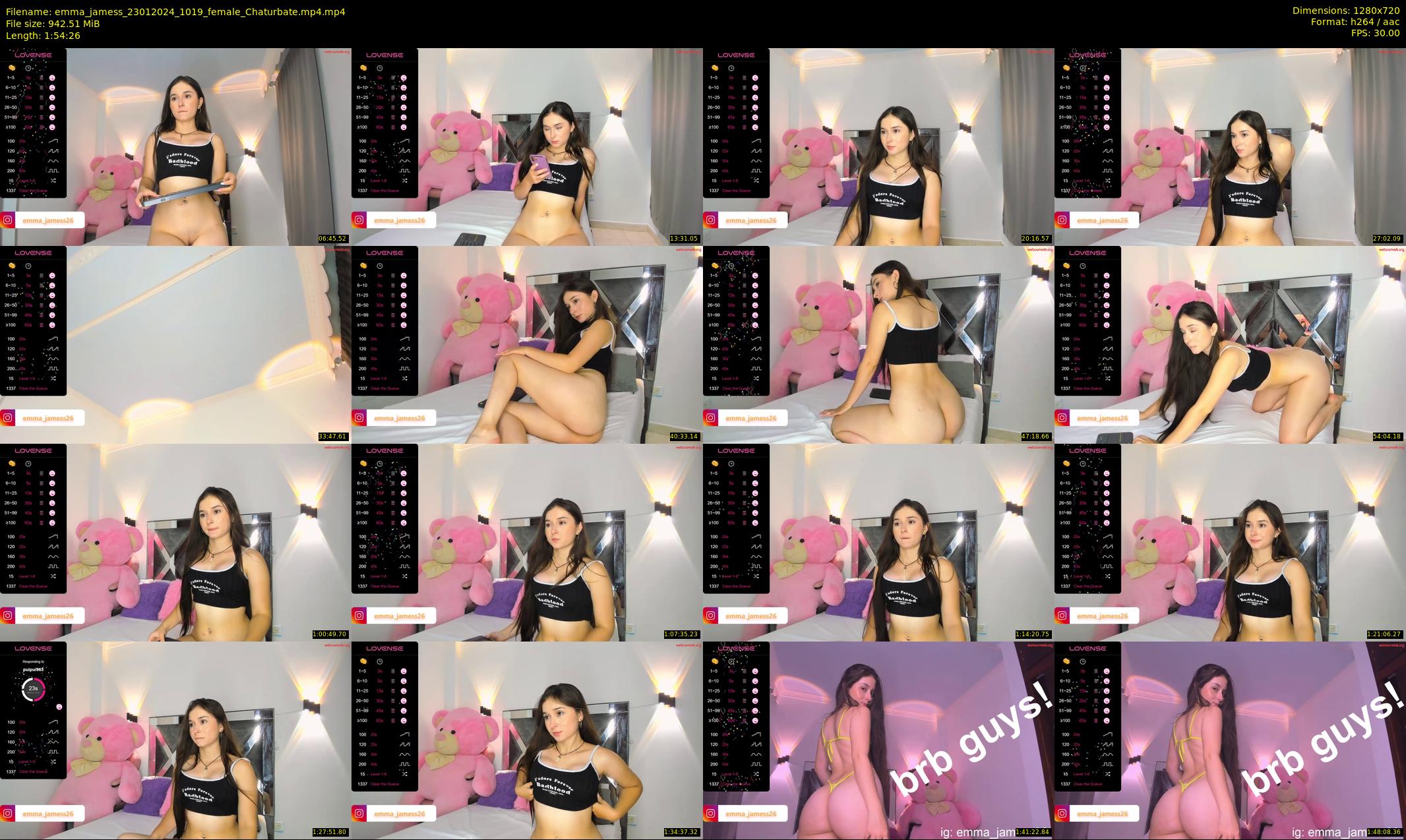 emma_jamess — 115 minute Chaturbate female cam show recording, 720p, Jan 23, 2024