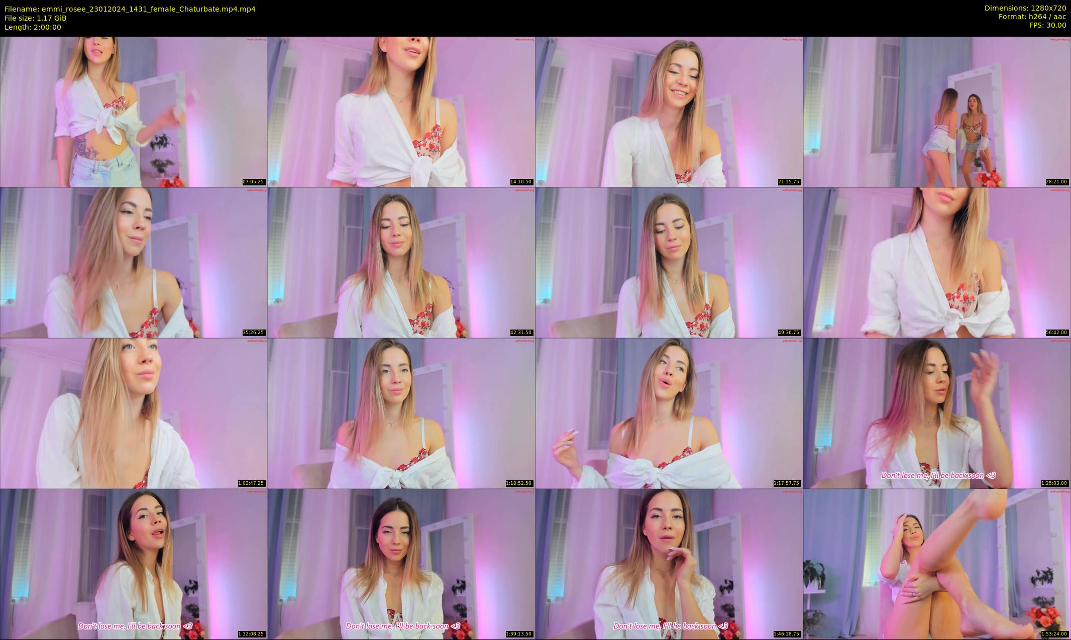 emmi_rosee — 120 minute Chaturbate female cam show recording, 720p, Jan 23, 2024
