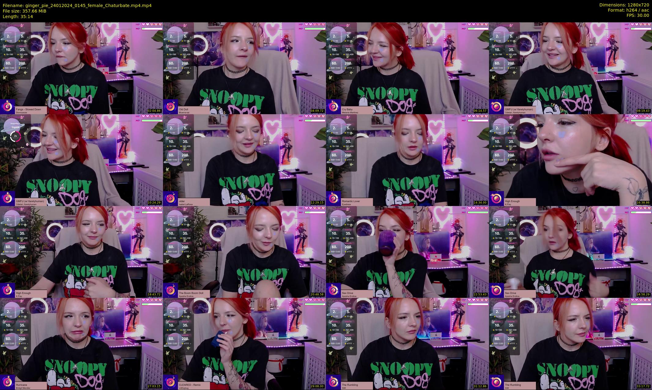 ginger_pie — 36 minute Chaturbate female cam show recording, 720p, Jan 24, 2024