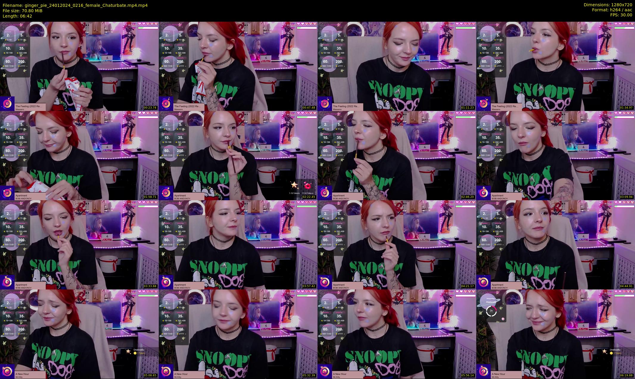 ginger_pie — 7 minute Chaturbate female cam show recording, 720p, Jan 24, 2024
