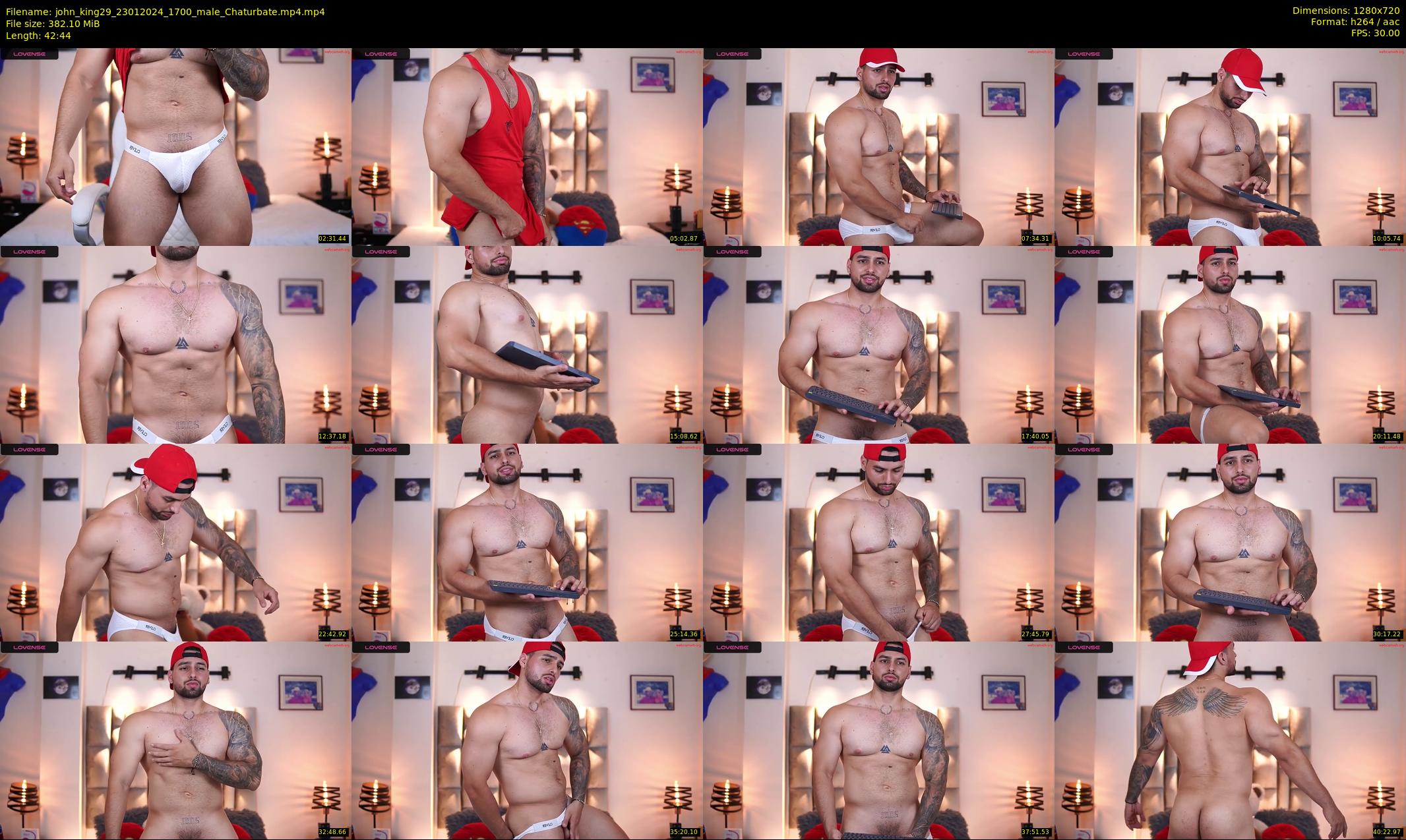 john_king29 — 43 minute Chaturbate male cam show recording, 720p, Jan 23, 2024
