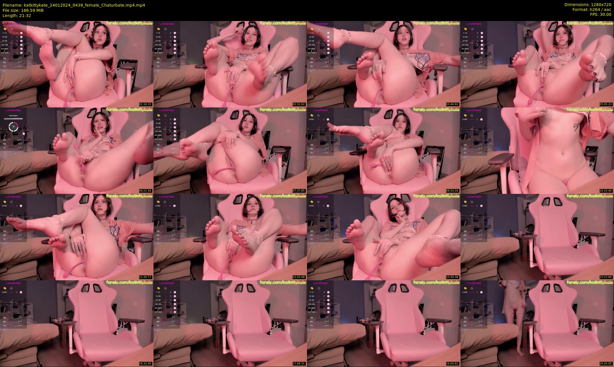 katkittykate — 22 minute Chaturbate female cam show recording, 720p, Jan 24, 2024