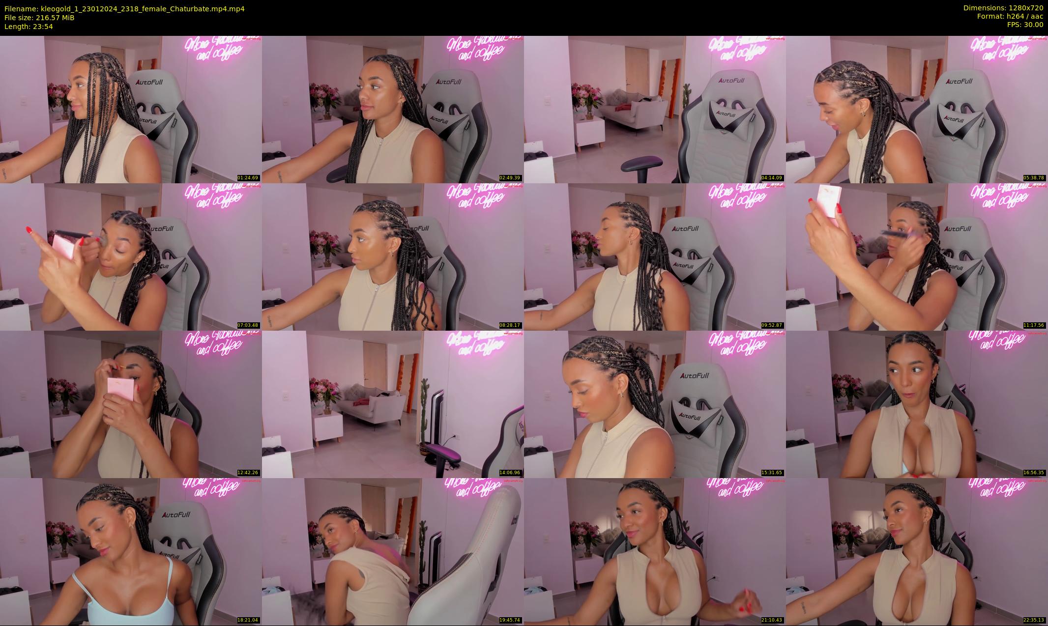 kleogold_1 — 24 minute Chaturbate female cam show recording, 720p, Jan 23, 2024