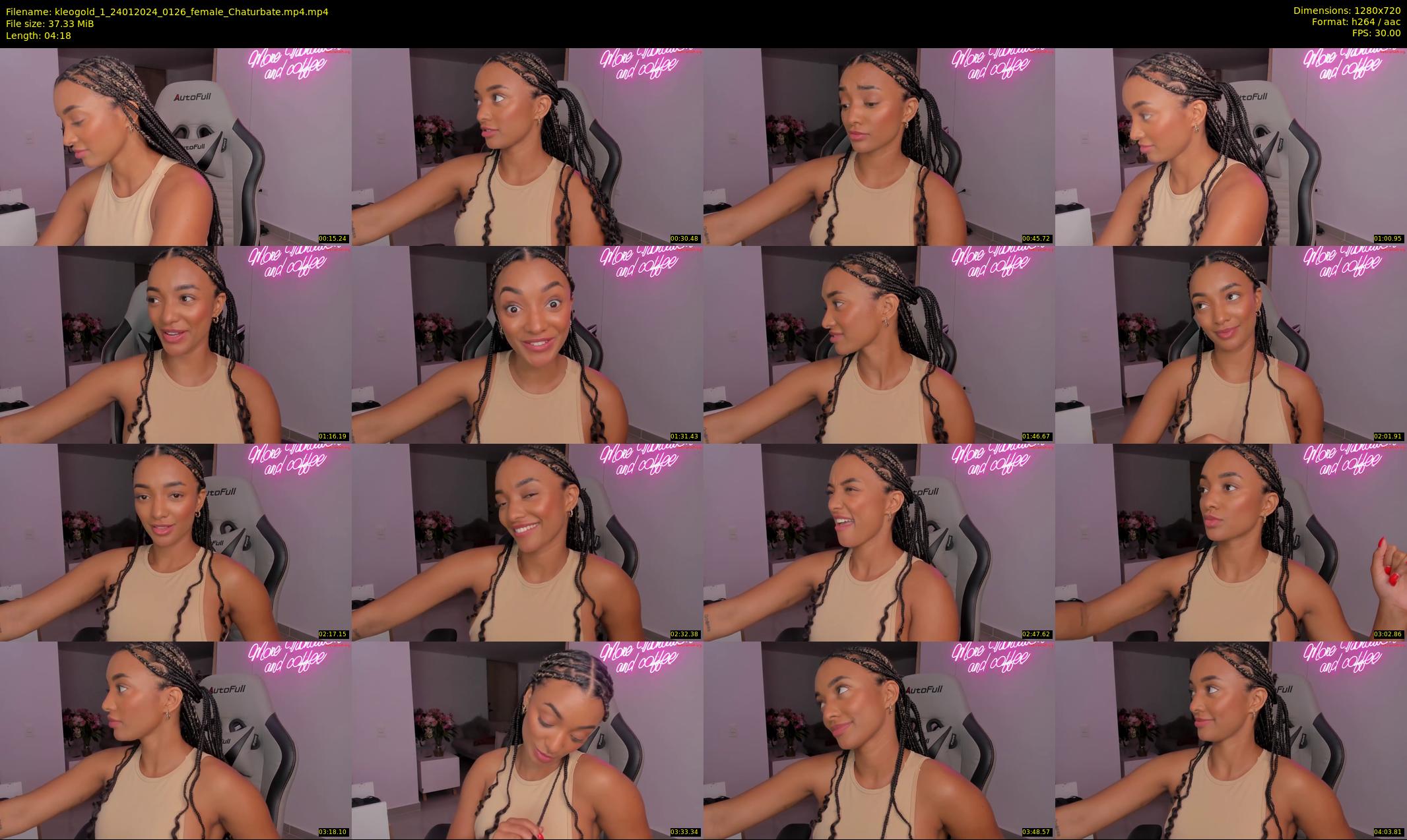 kleogold_1 — 5 minute Chaturbate female cam show recording, 720p, Jan 24, 2024