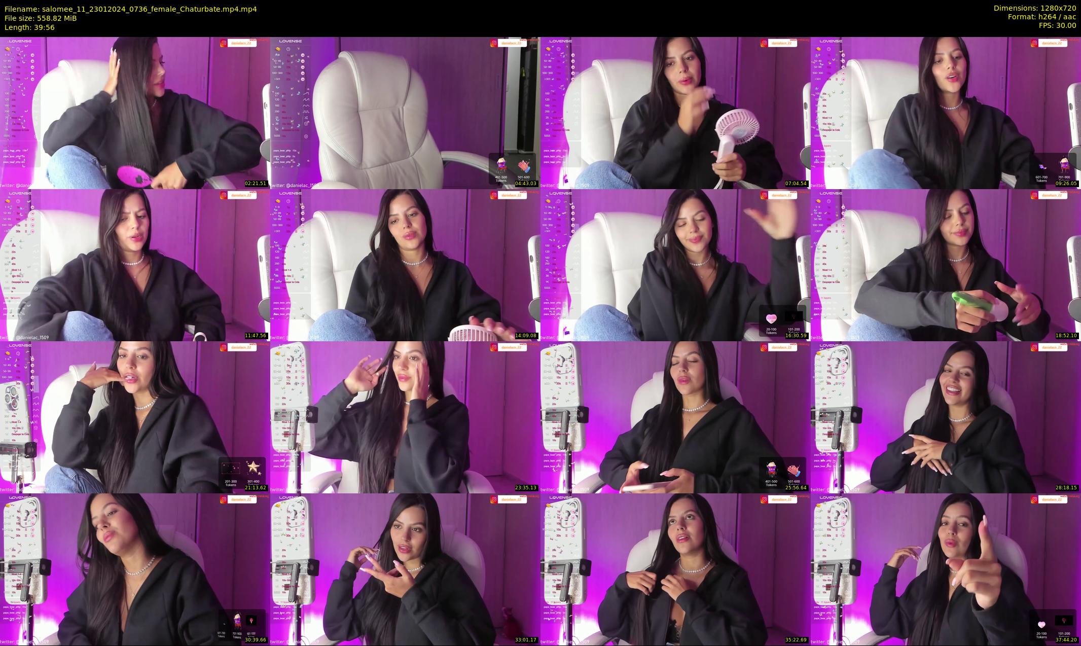 salomee_11 — 40 minute Chaturbate female cam show recording, 720p, Jan 23, 2024