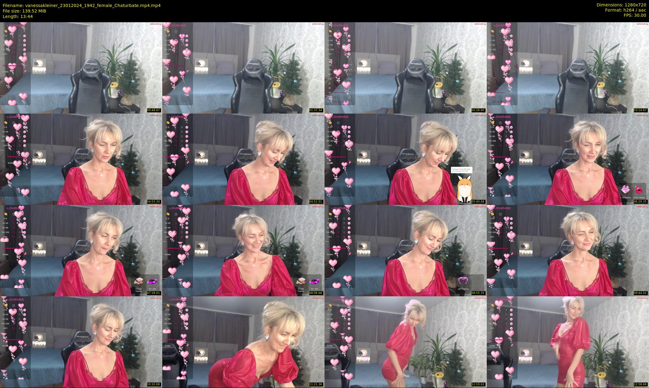 vanessakleiner — 14 minute Chaturbate female cam show recording, 720p, Jan 23, 2024