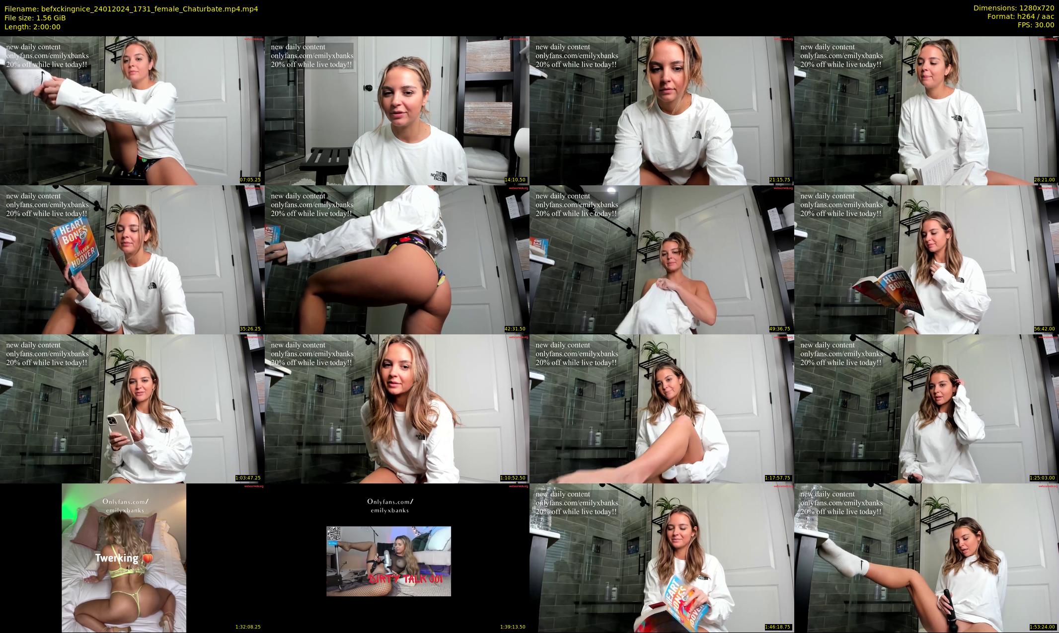 befxckingnice — 120 minute Chaturbate female cam show recording, 720p, Jan 24, 2024