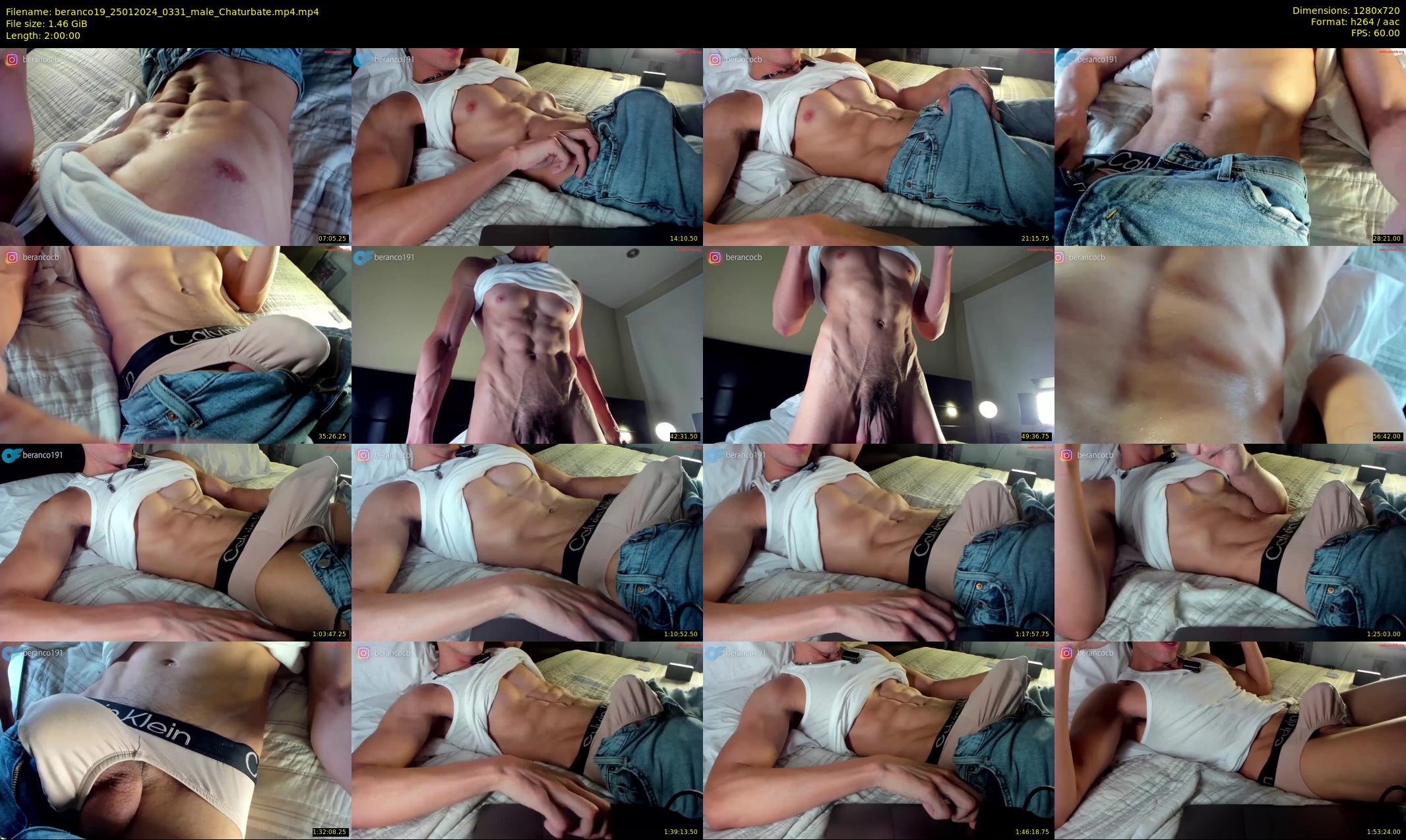 beranco19 — 120 minute Chaturbate male cam show recording, 720p, Jan 25, 2024