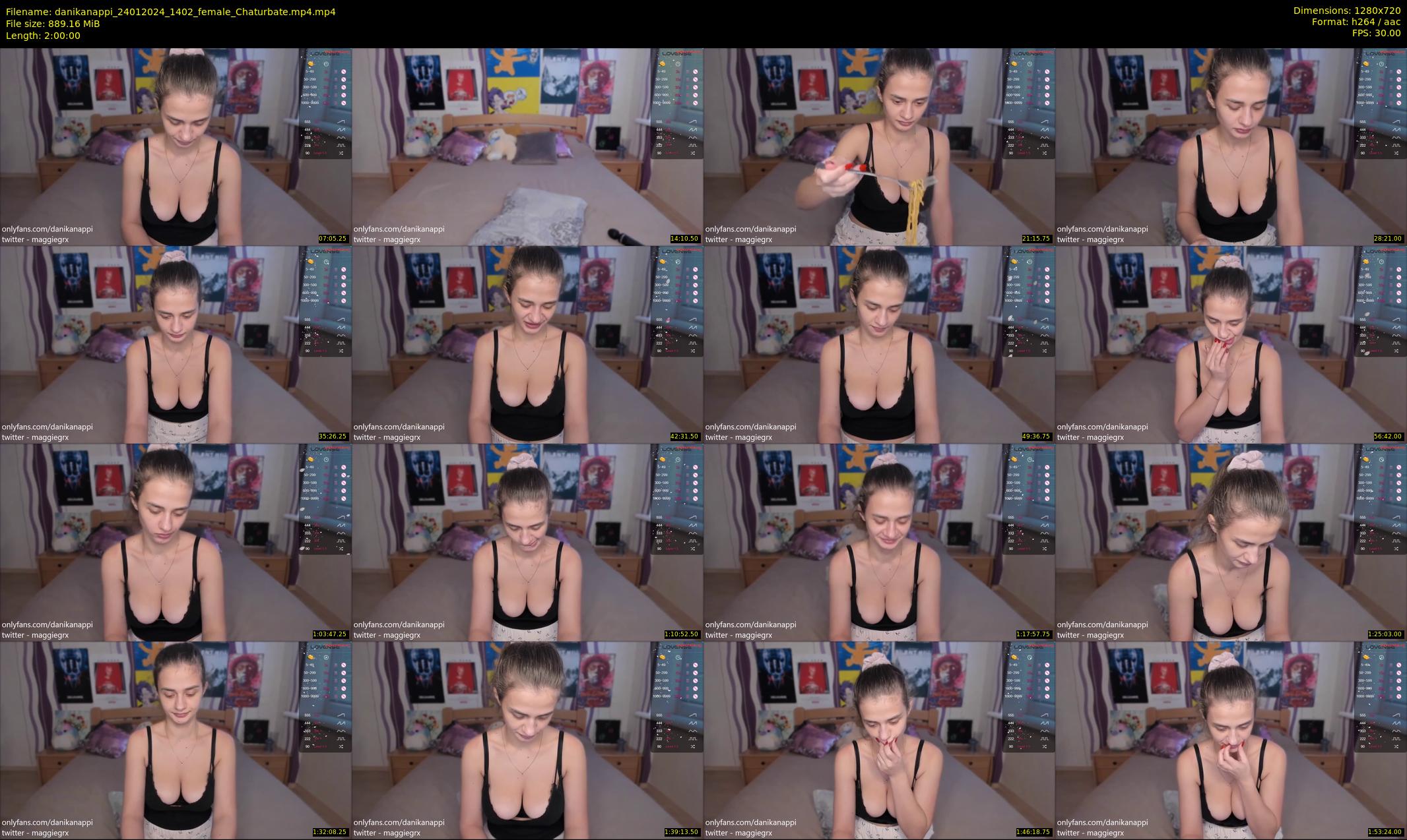 danikanappi — 120 minute Chaturbate female cam show recording, 720p, Jan 24, 2024