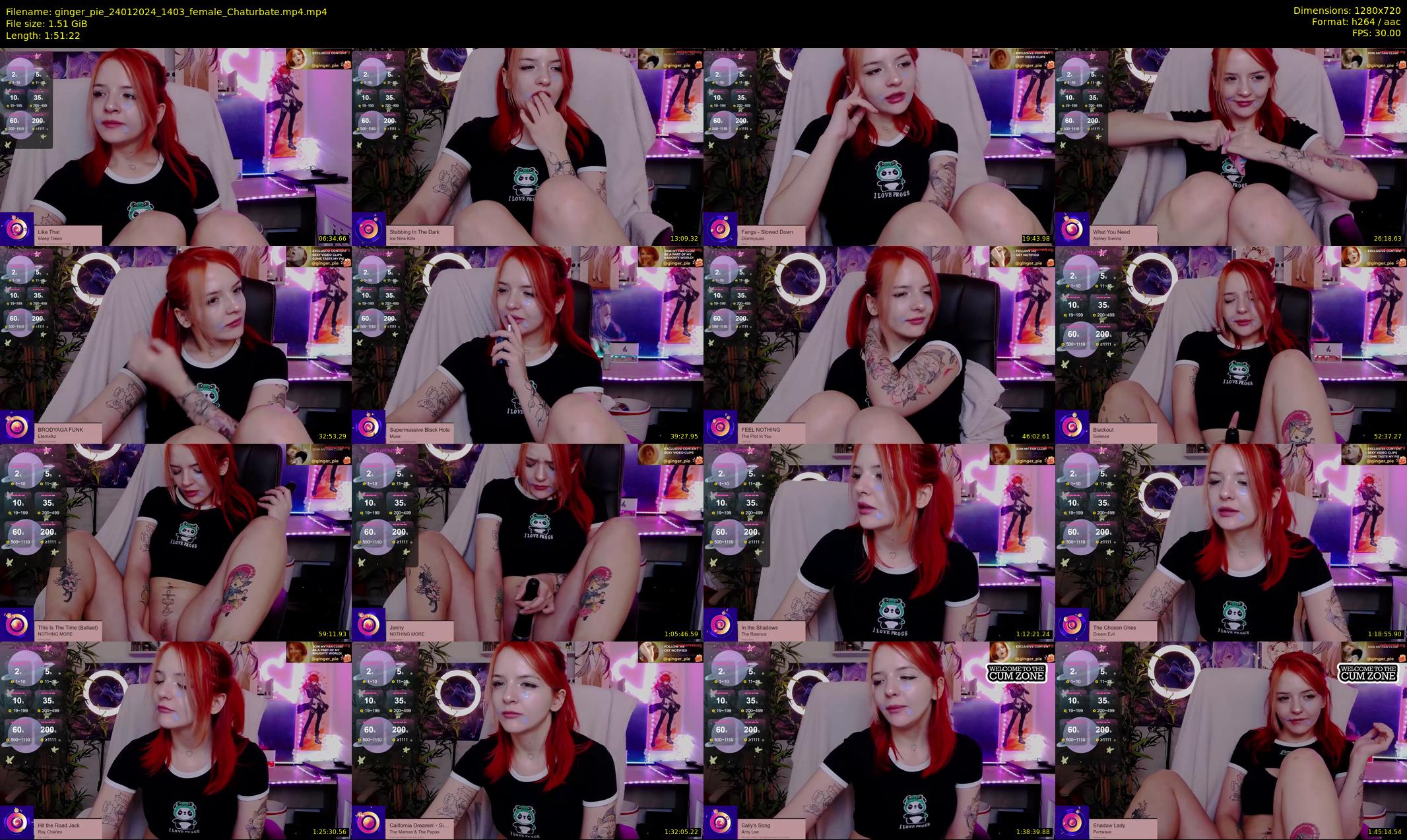 ginger_pie — 112 minute Chaturbate female cam show recording, 720p, Jan 24, 2024