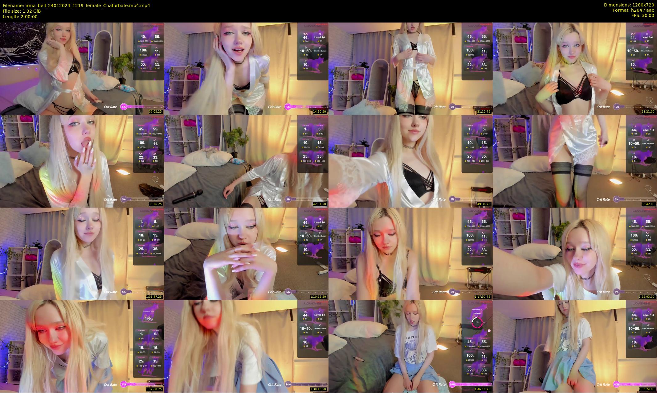 irma_bell — 120 minute Chaturbate female cam show recording, 720p, Jan 24, 2024