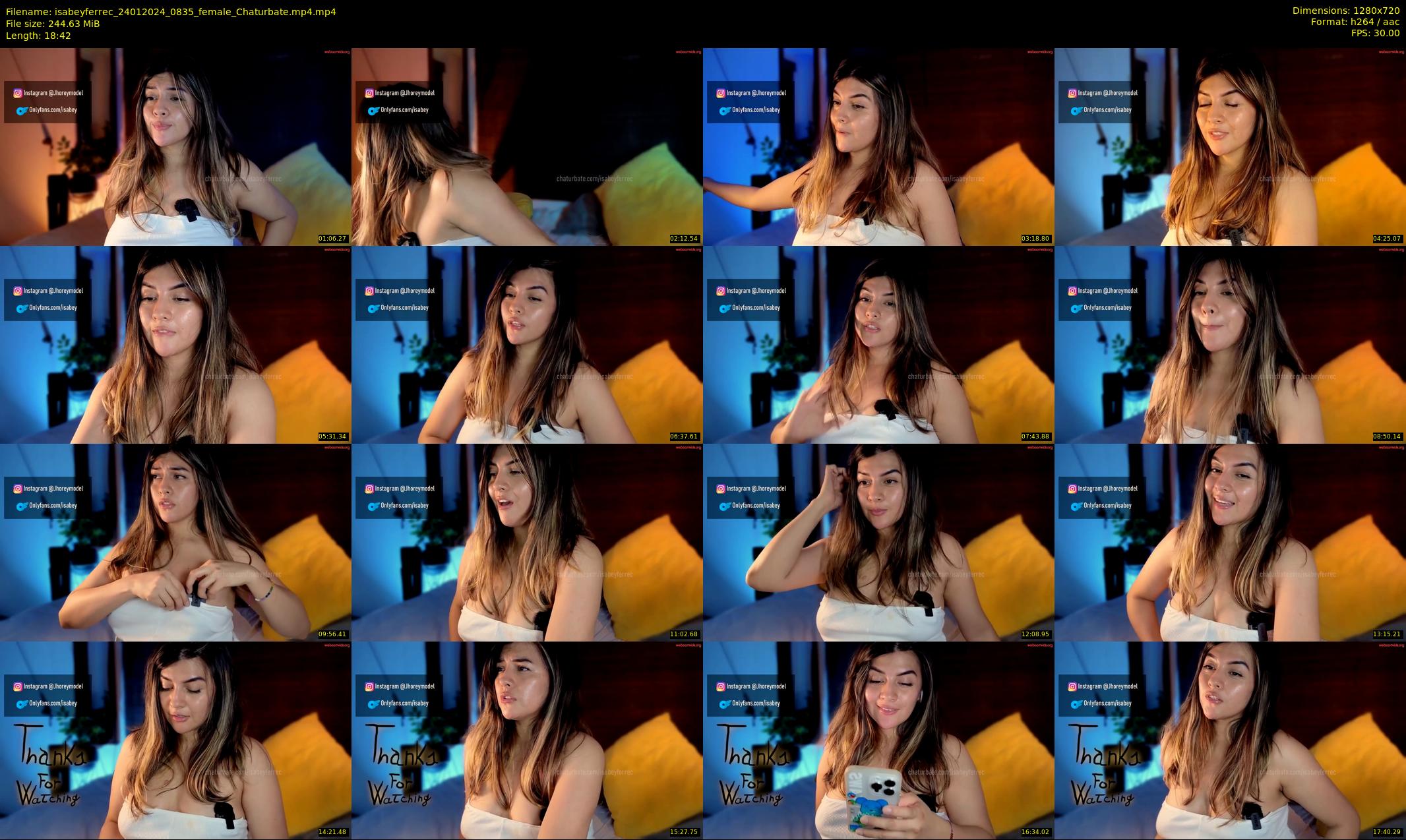 isabeyferrec — 19 minute Chaturbate female cam show recording, 720p, Jan 24, 2024