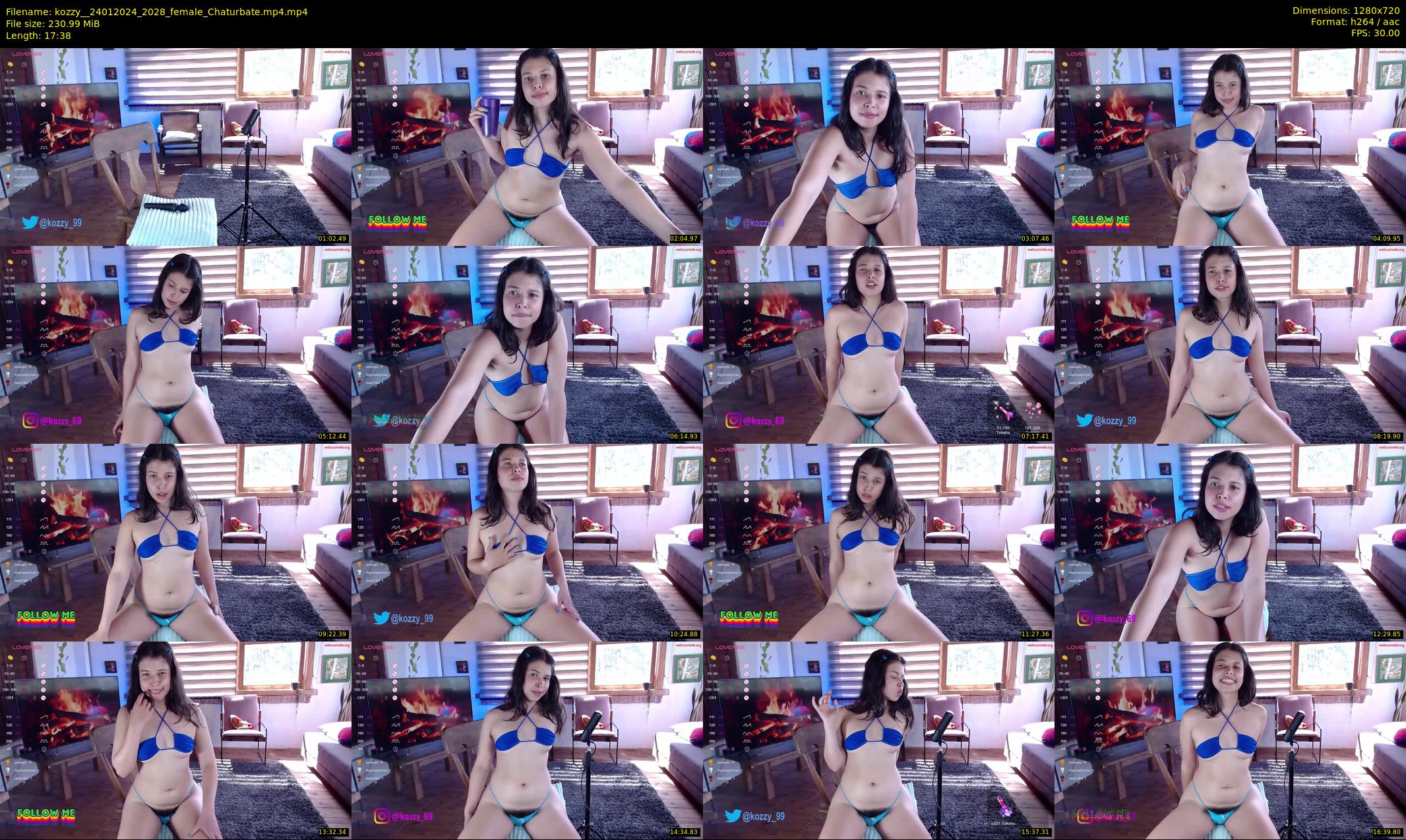kozzy_ — 18 minute Chaturbate female cam show recording, 720p, Jan 24, 2024