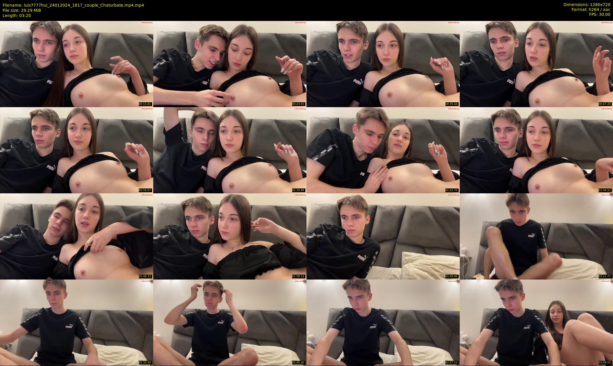 luis7777hui — 4 minute Chaturbate couple cam show recording, 720p, Jan 24, 2024