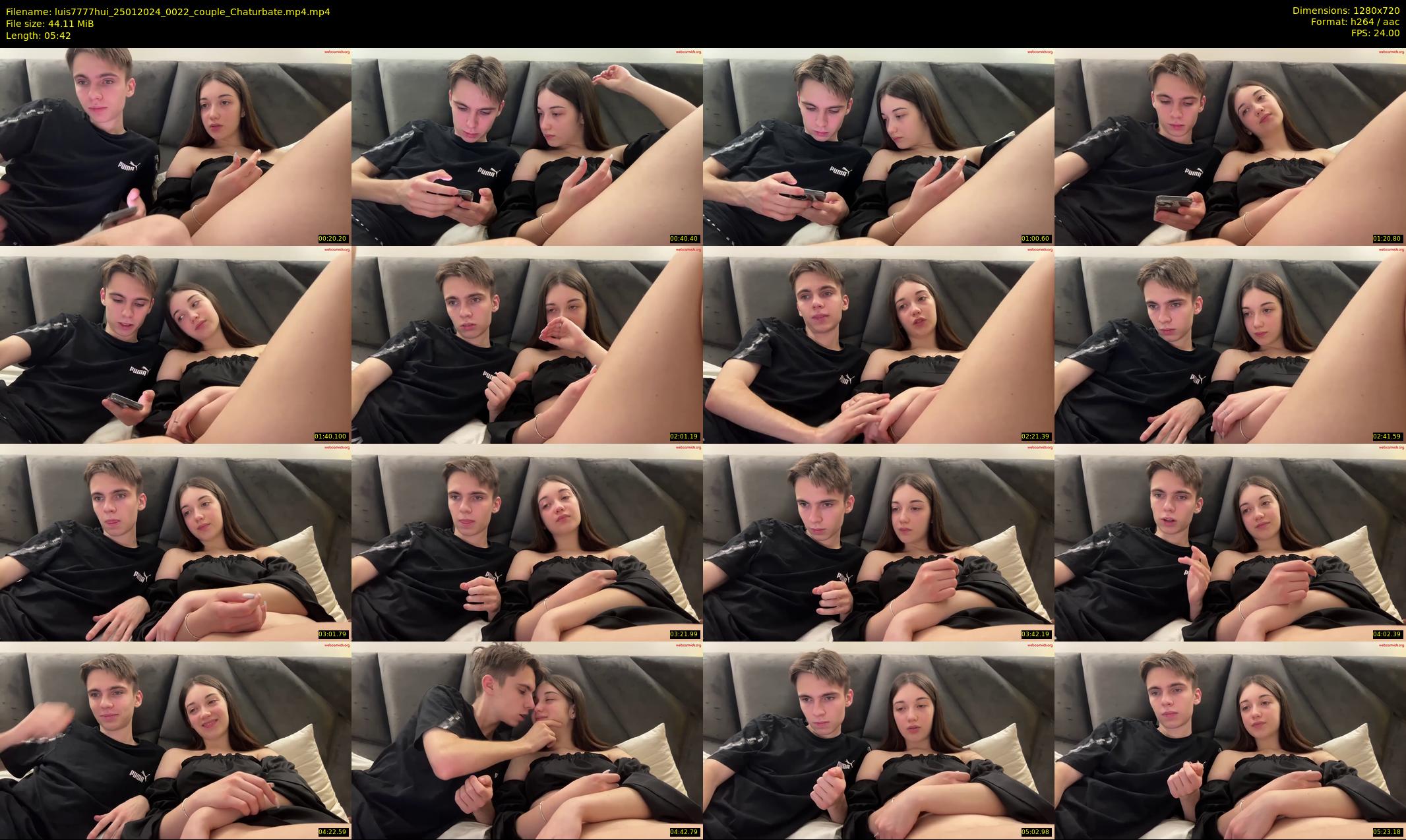 luis7777hui — 6 minute Chaturbate couple cam show recording, 720p, Jan 25, 2024