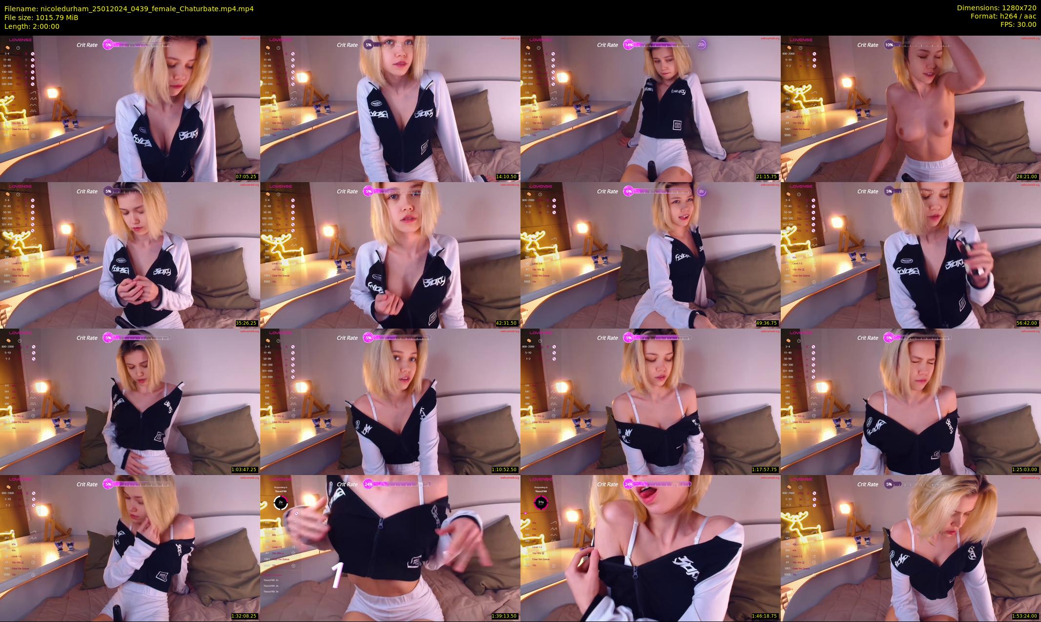 nicoledurham — 120 minute Chaturbate female cam show recording, 720p, Jan 25, 2024