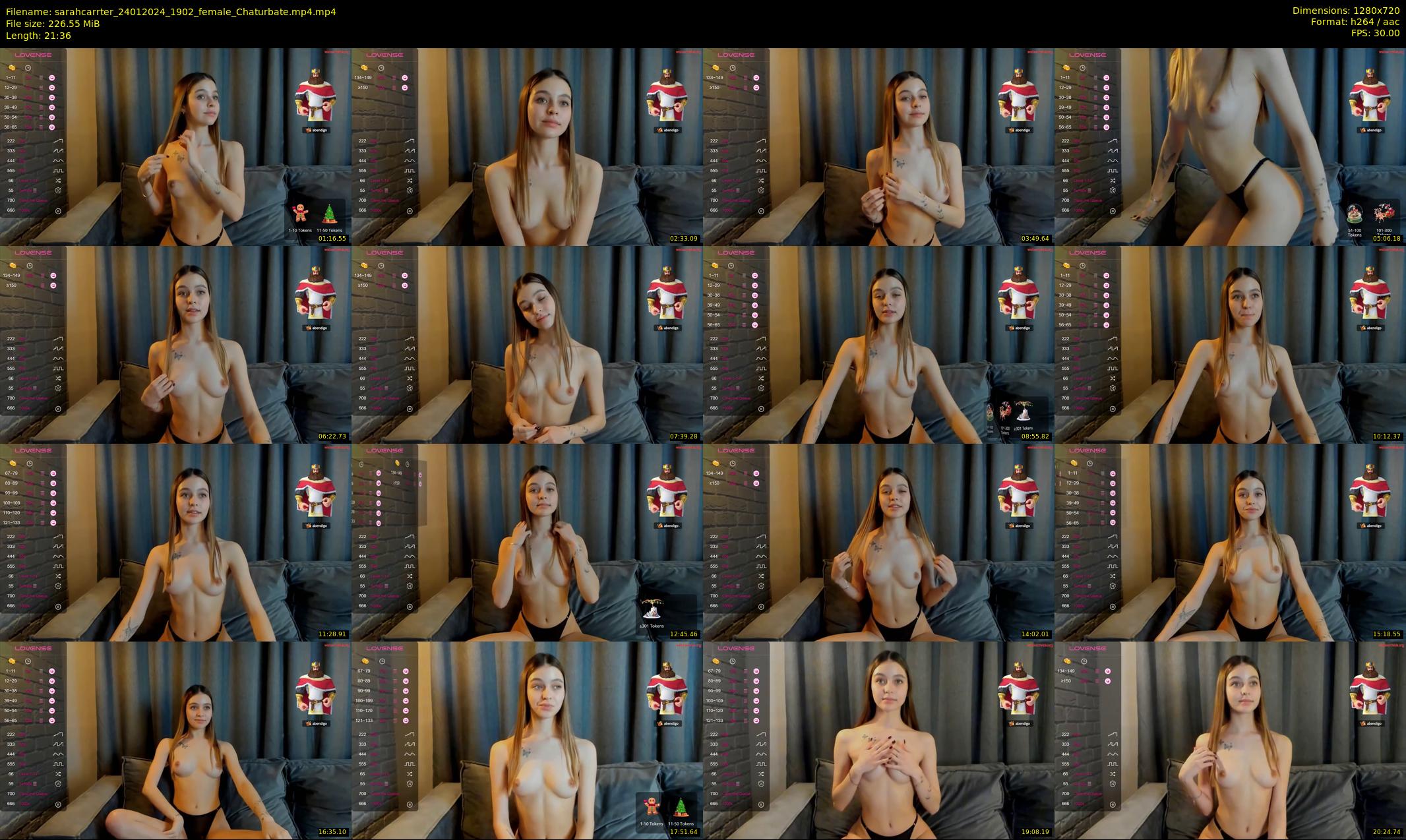 sarahcarrter — 22 minute Chaturbate female cam show recording, 720p, Jan 24, 2024