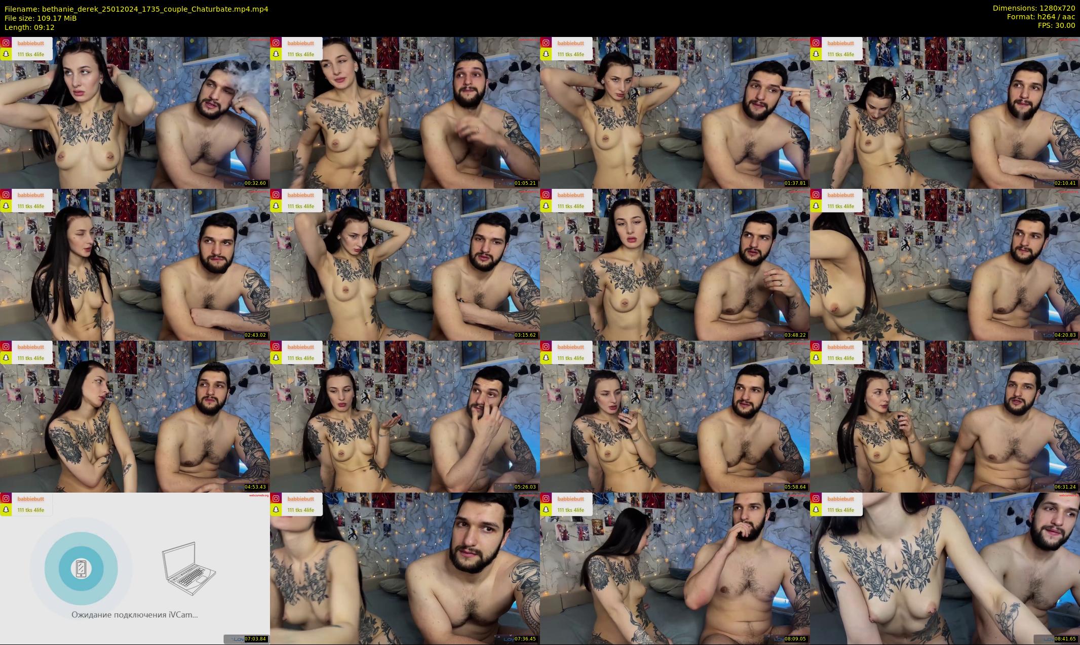 bethanie_derek — 10 minute Chaturbate couple cam show recording, 720p, Jan 25, 2024