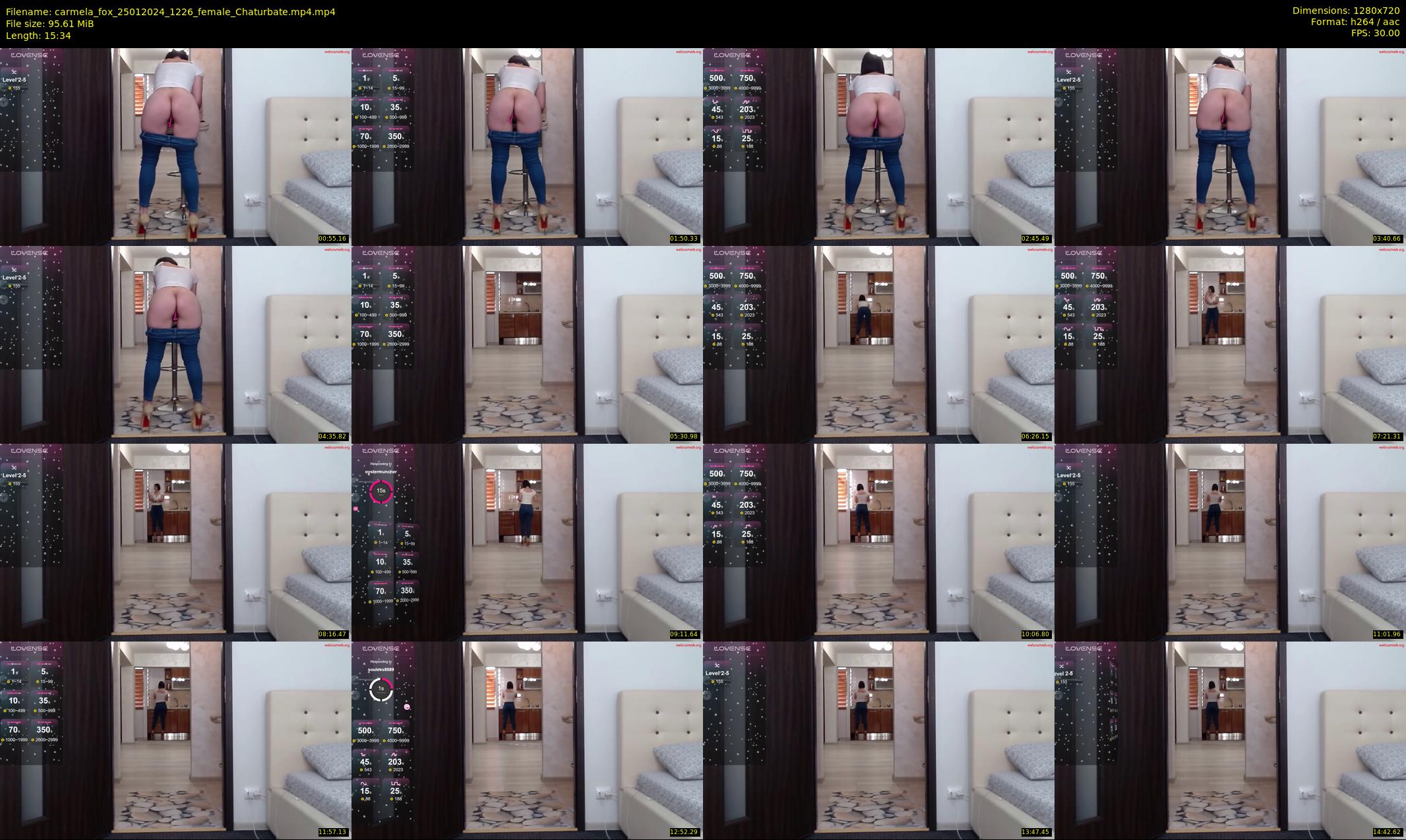 carmela_fox — 16 minute Chaturbate female cam show recording, 720p, Jan 25, 2024