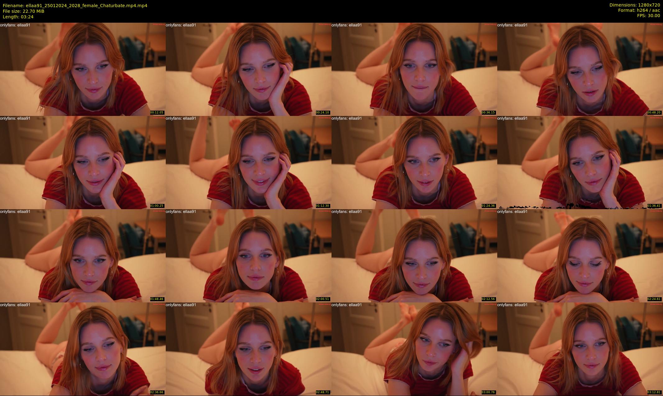 ellaa91 — 4 minute Chaturbate female cam show recording, 720p, Jan 25, 2024