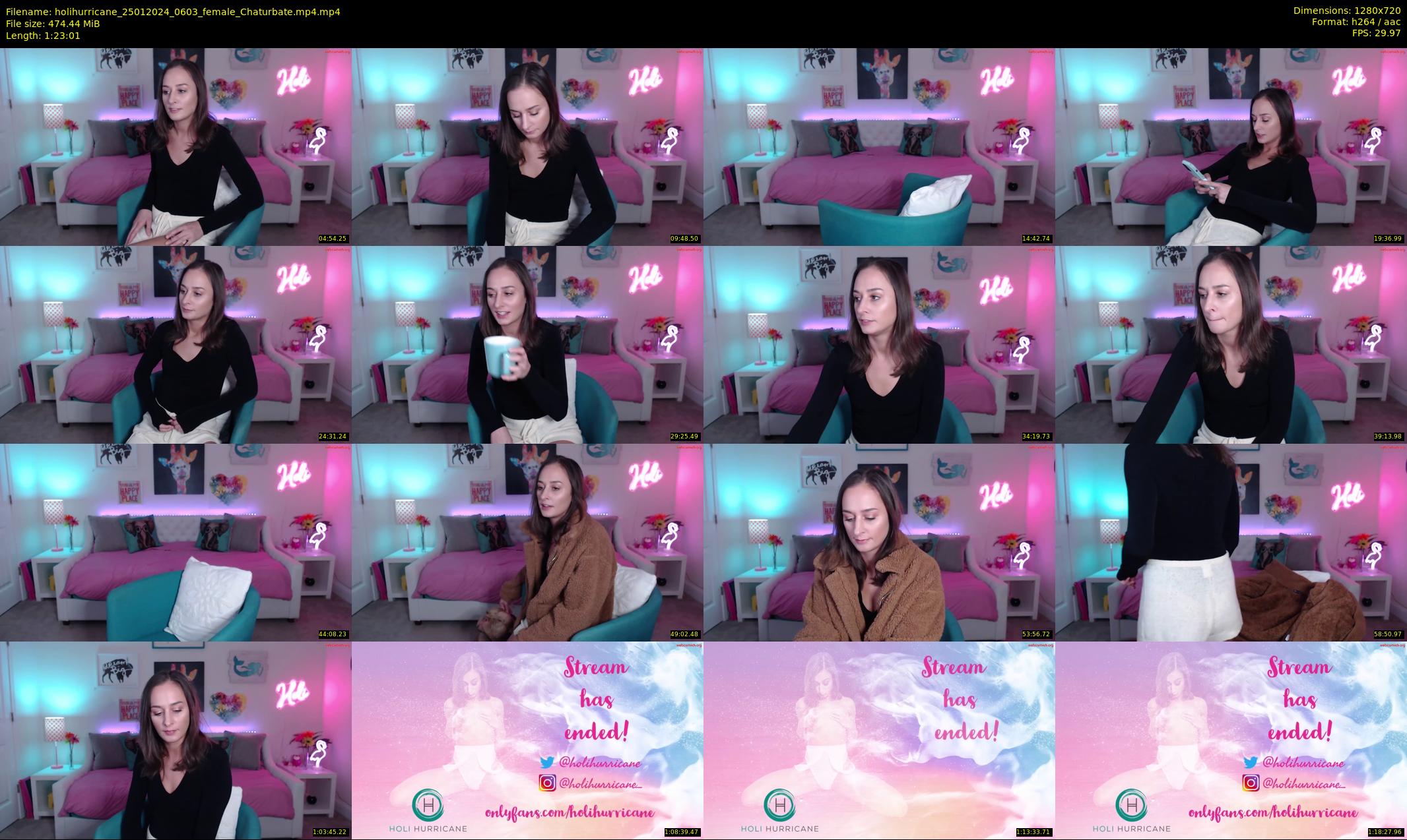 holihurricane — 84 minute Chaturbate female cam show recording, 720p, Jan 25, 2024