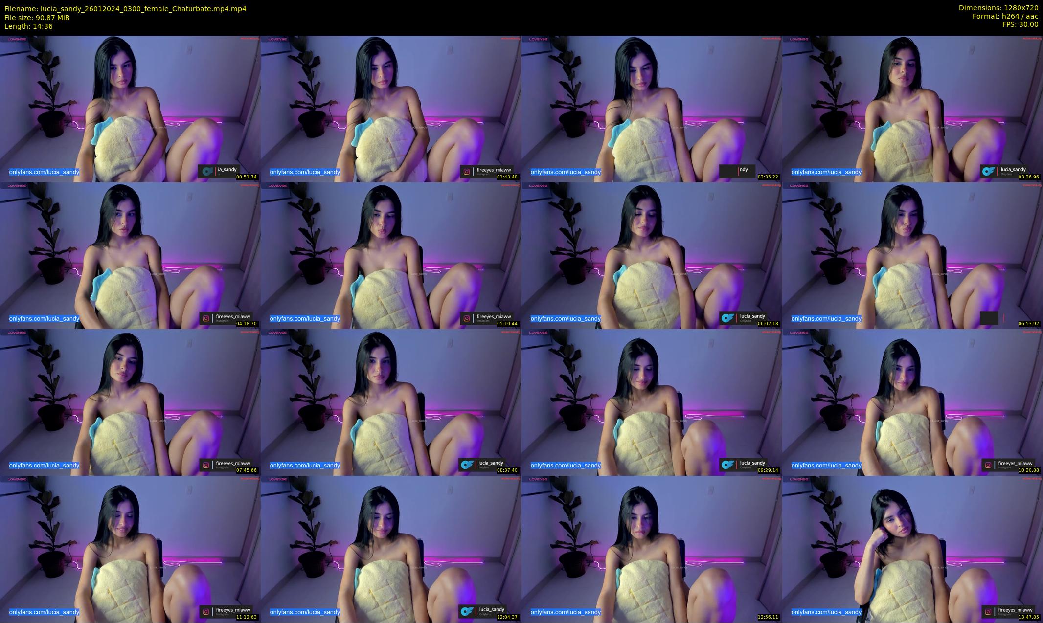 lucia_sandy — 15 minute Chaturbate female cam show recording, 720p, Jan 26, 2024