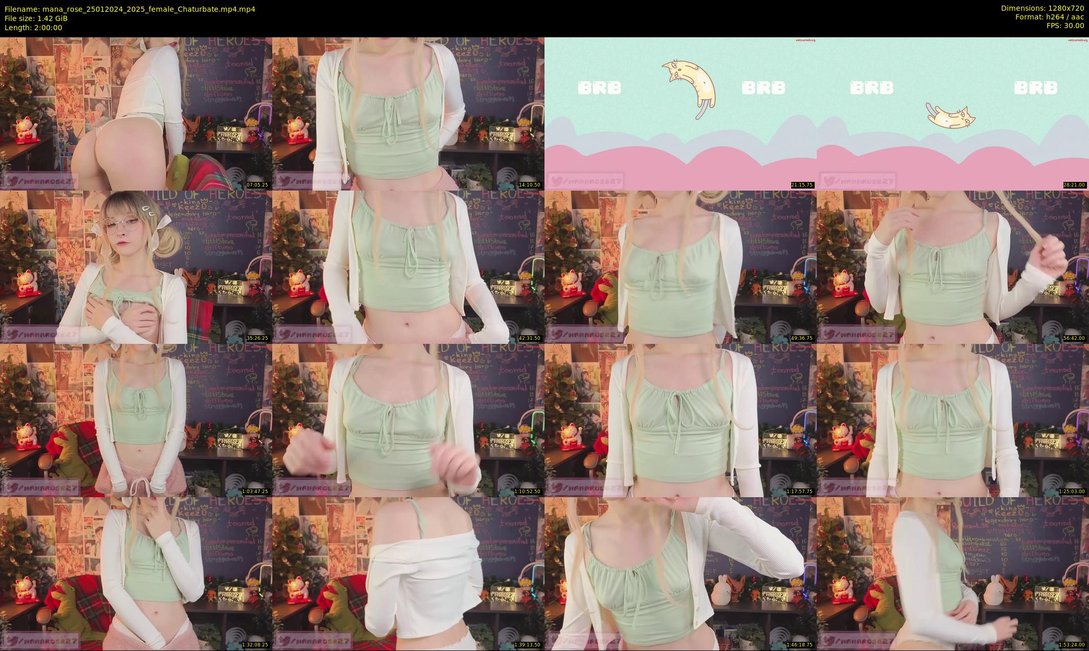 mana_rose — 120 minute Chaturbate female cam show recording, 720p, Jan 25, 2024