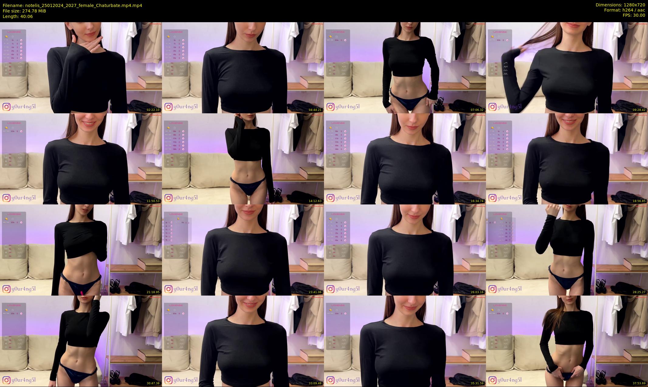 notelis — 41 minute Chaturbate female cam show recording, 720p, Jan 25, 2024