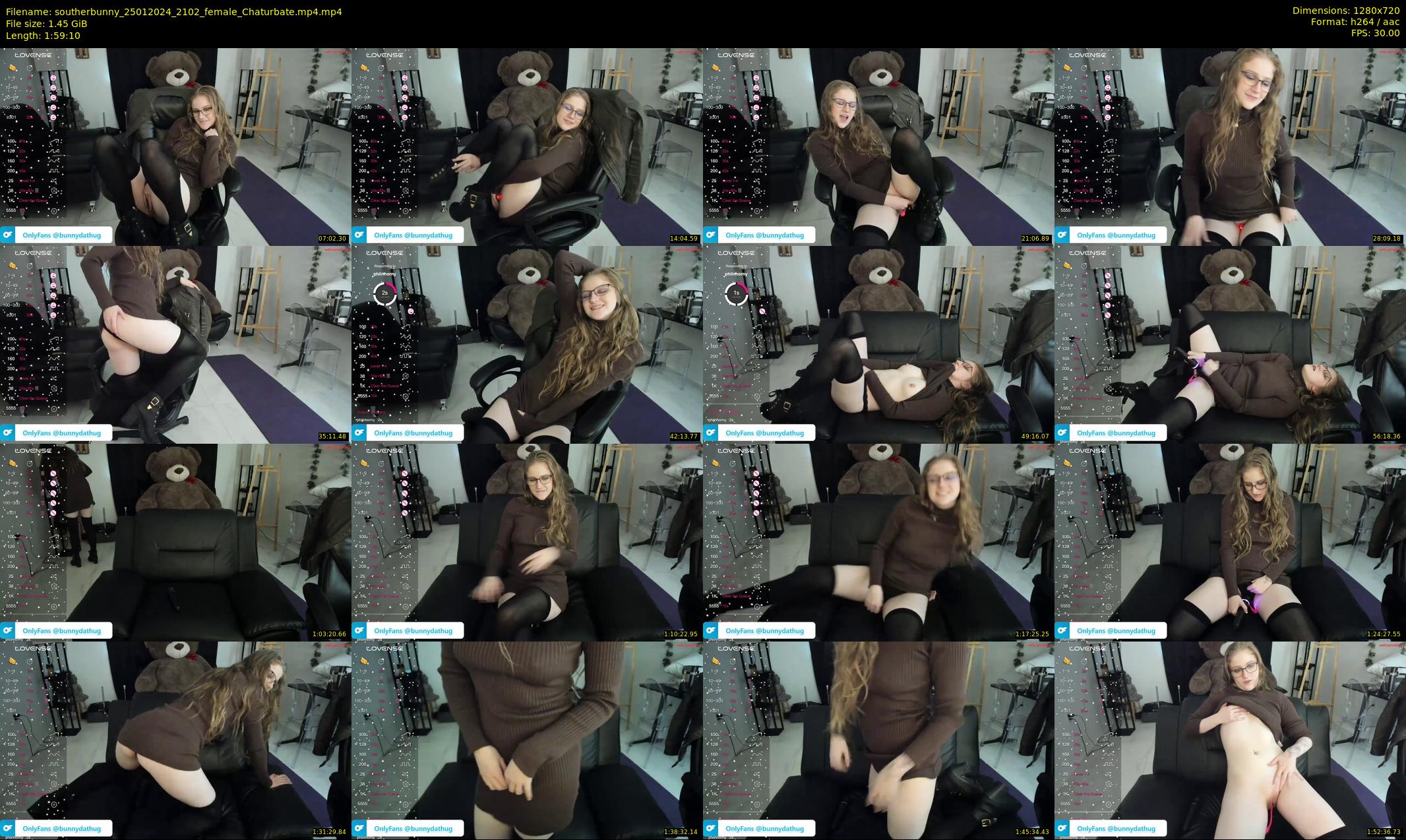 southerbunny — 120 minute Chaturbate female cam show recording, 720p, Jan 25, 2024