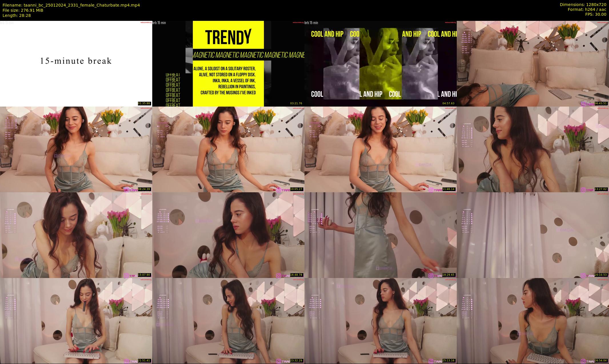 taanni_bc — 29 minute Chaturbate female cam show recording, 720p, Jan 25, 2024