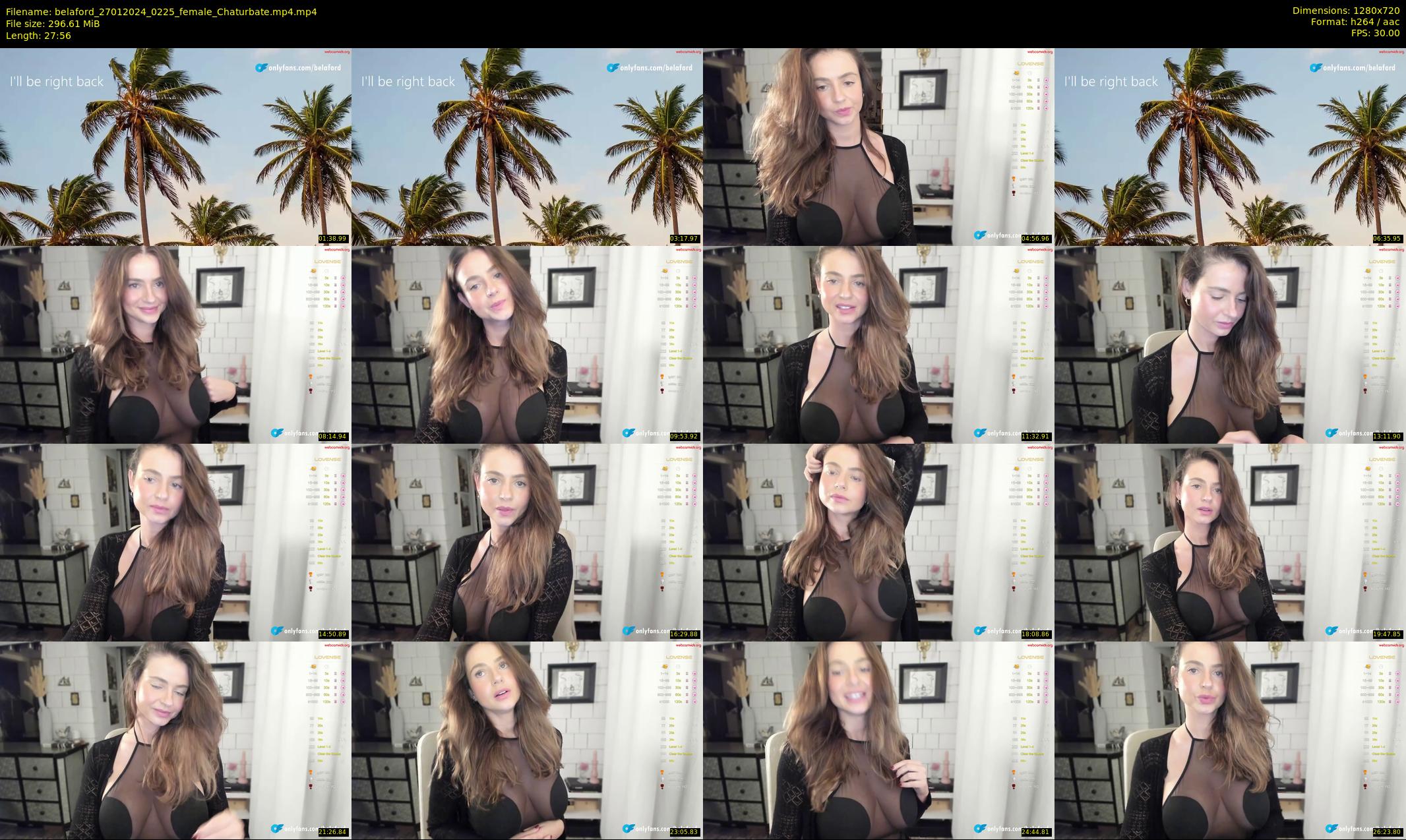 belaford — 28 minute Chaturbate female cam show recording, 720p, Jan 27, 2024