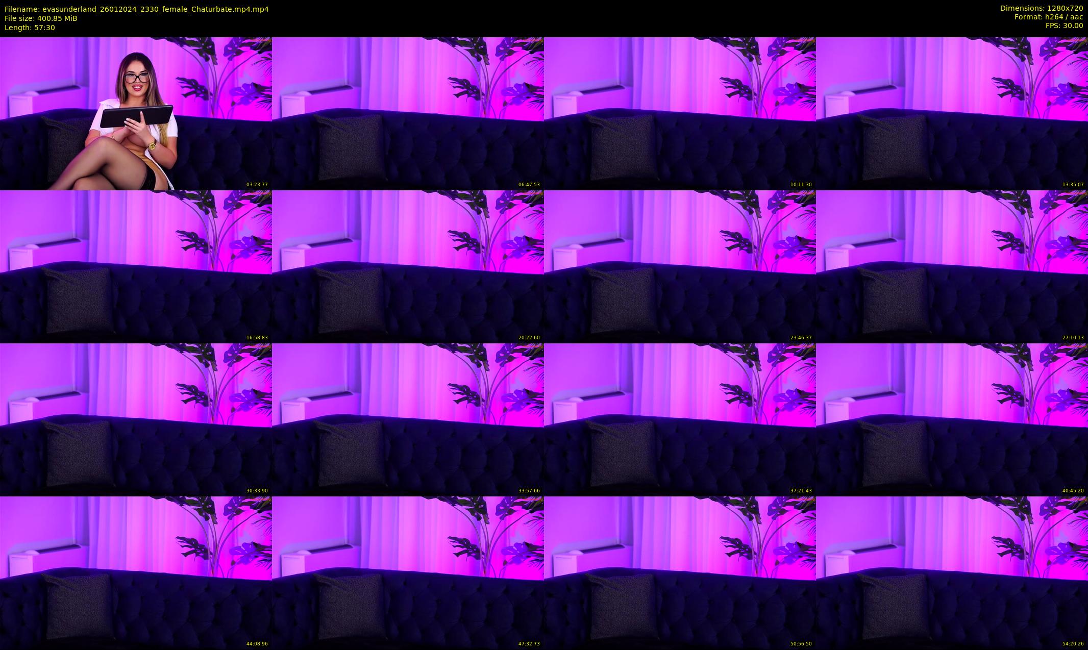 evasunderland — 58 minute Chaturbate female cam show recording, 720p, Jan 26, 2024