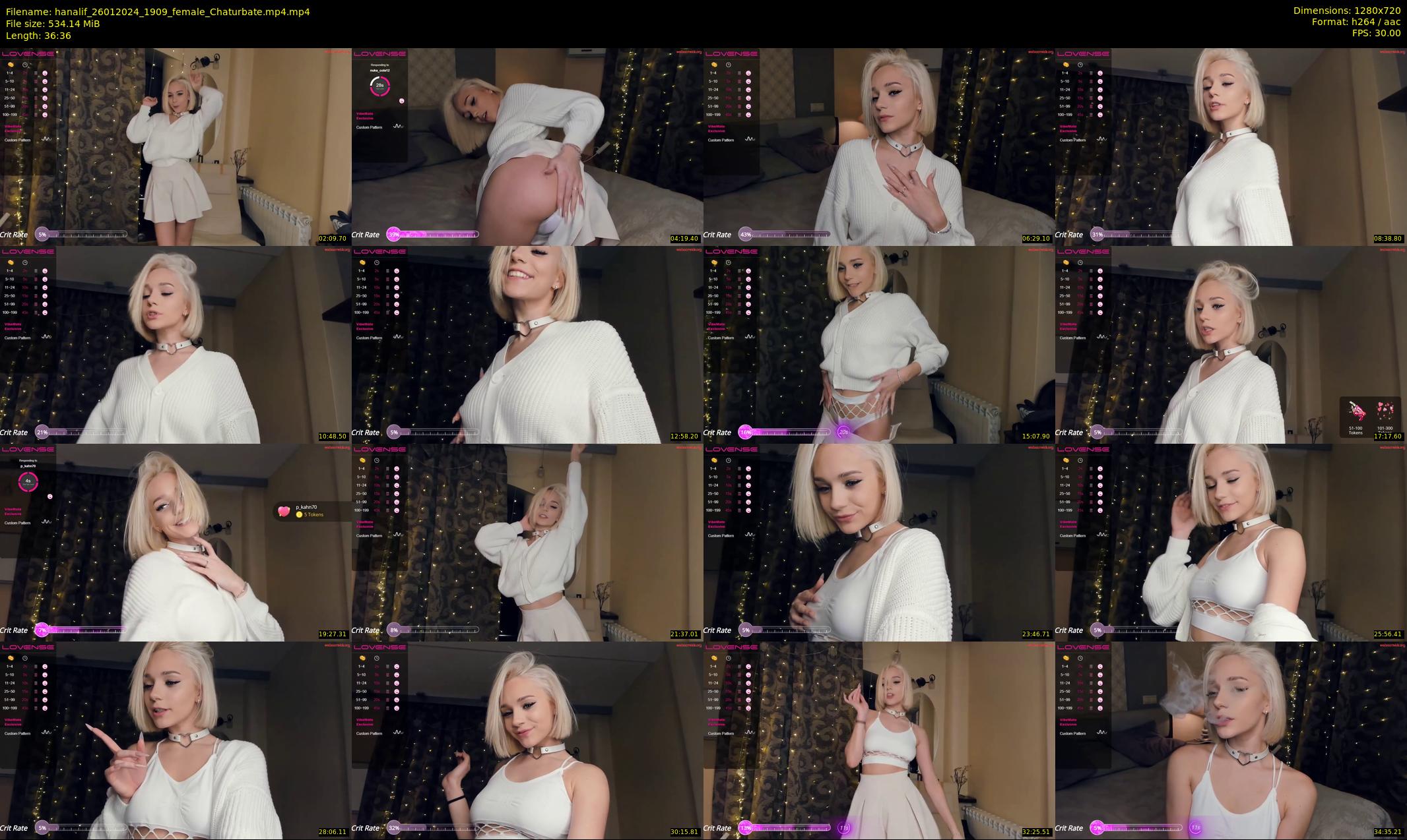 hanalif — 37 minute Chaturbate female cam show recording, 720p, Jan 26, 2024