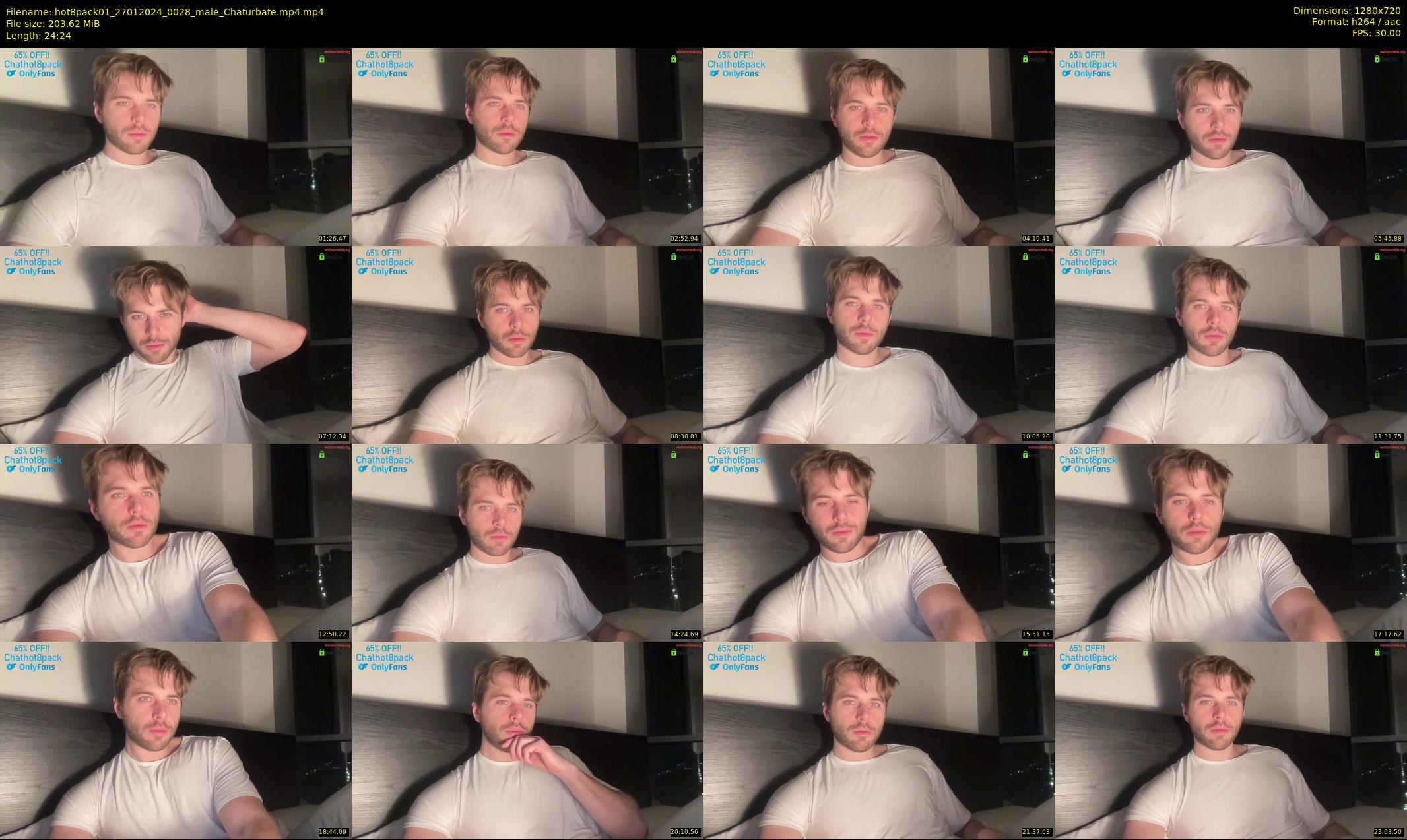 hot8pack01 — 25 minute Chaturbate male cam show recording, 720p, Jan 27, 2024