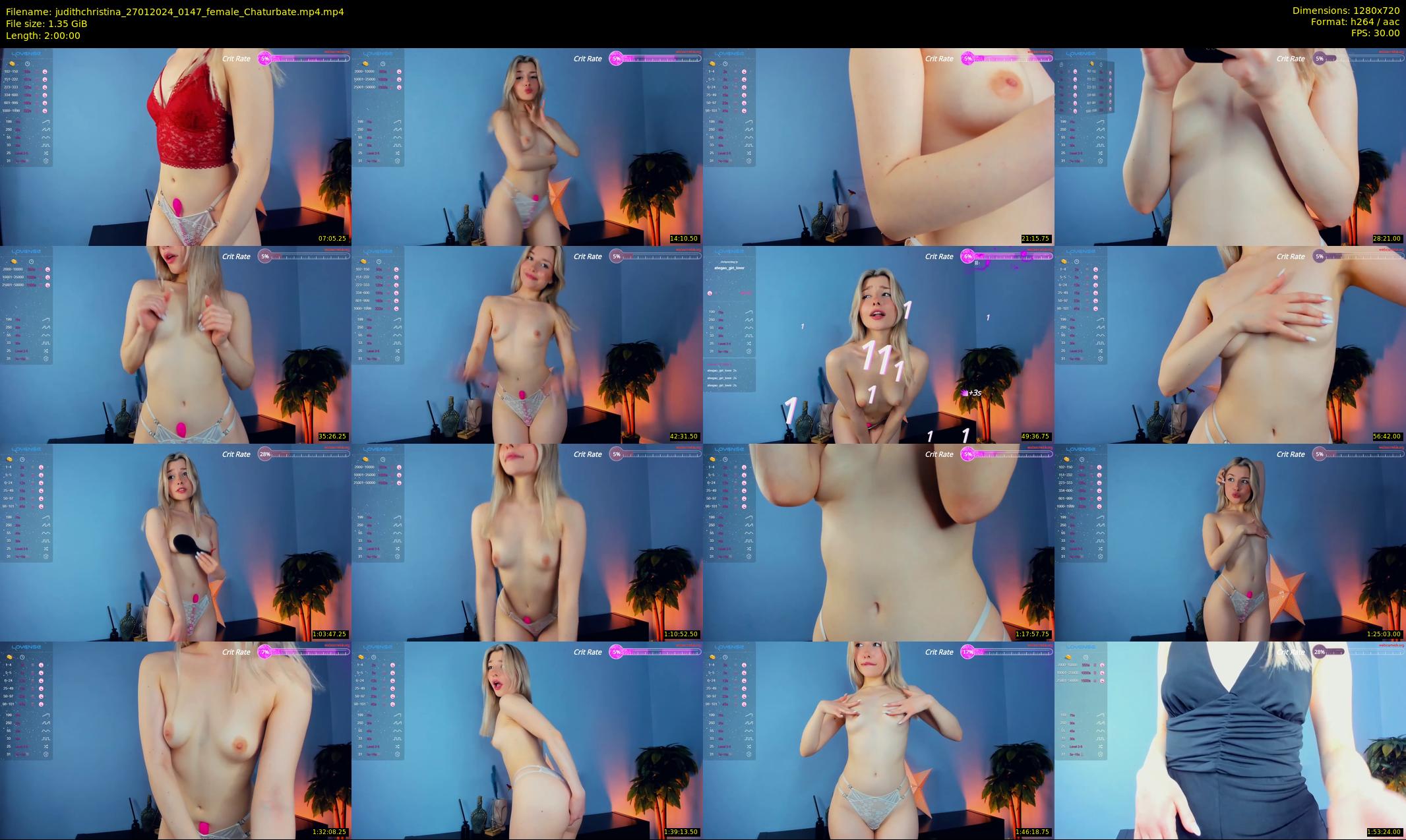 judithchristina — 120 minute Chaturbate female cam show recording, 720p, Jan 27, 2024