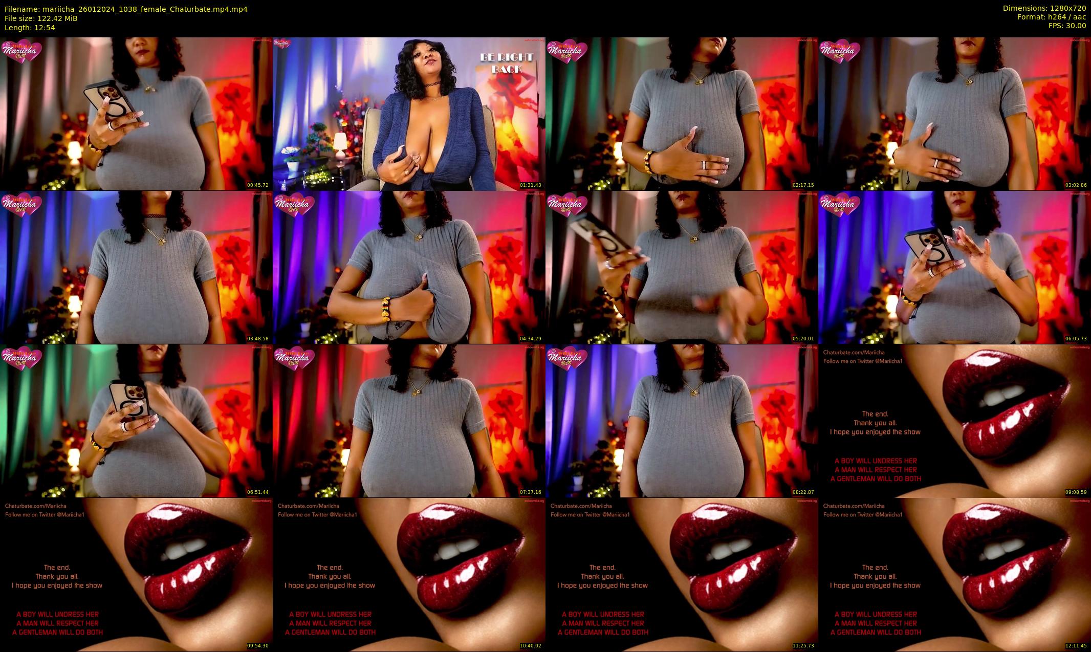mariicha — 13 minute Chaturbate female cam show recording, 720p, Jan 26, 2024