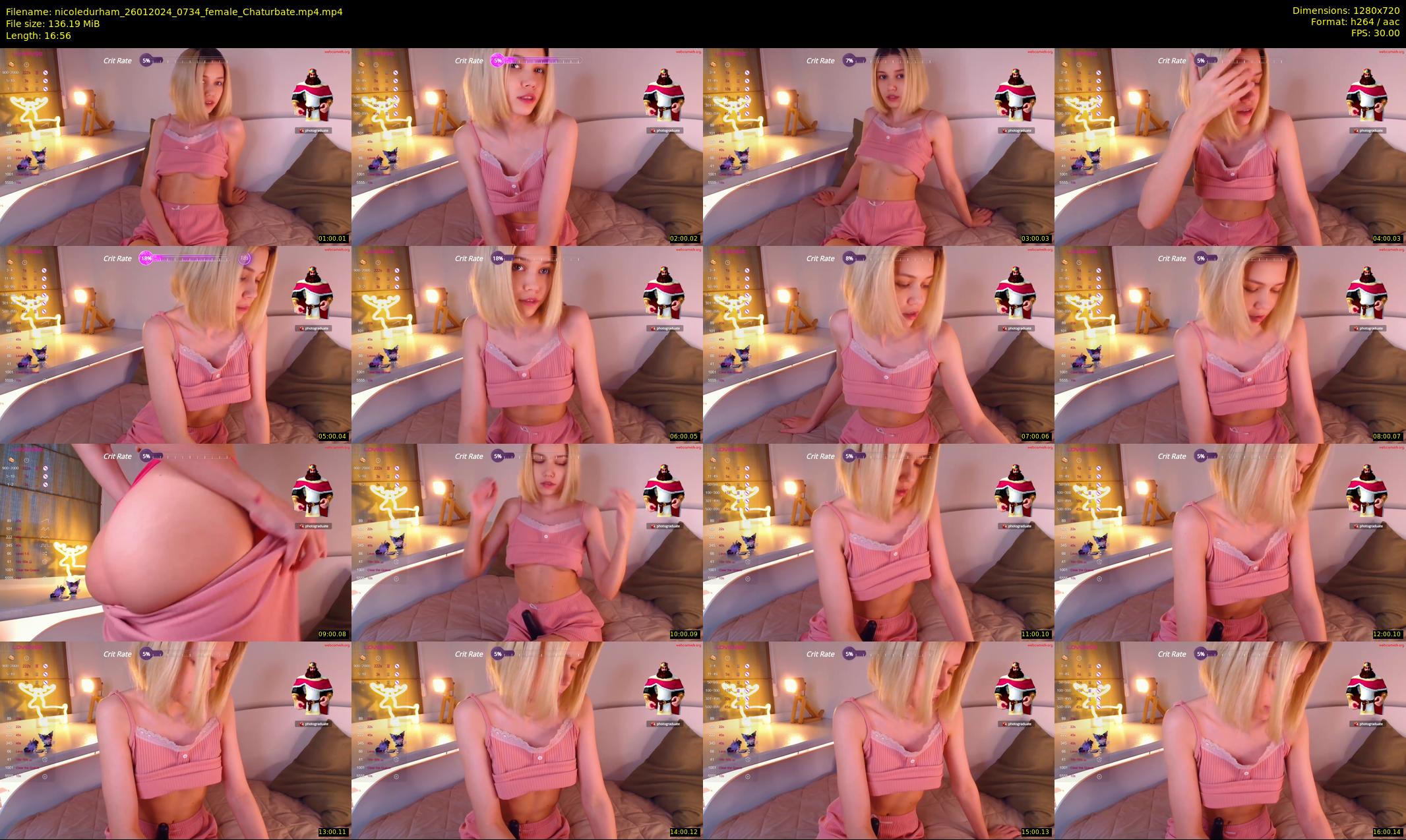 nicoledurham — 17 minute Chaturbate female cam show recording, 720p, Jan 26, 2024