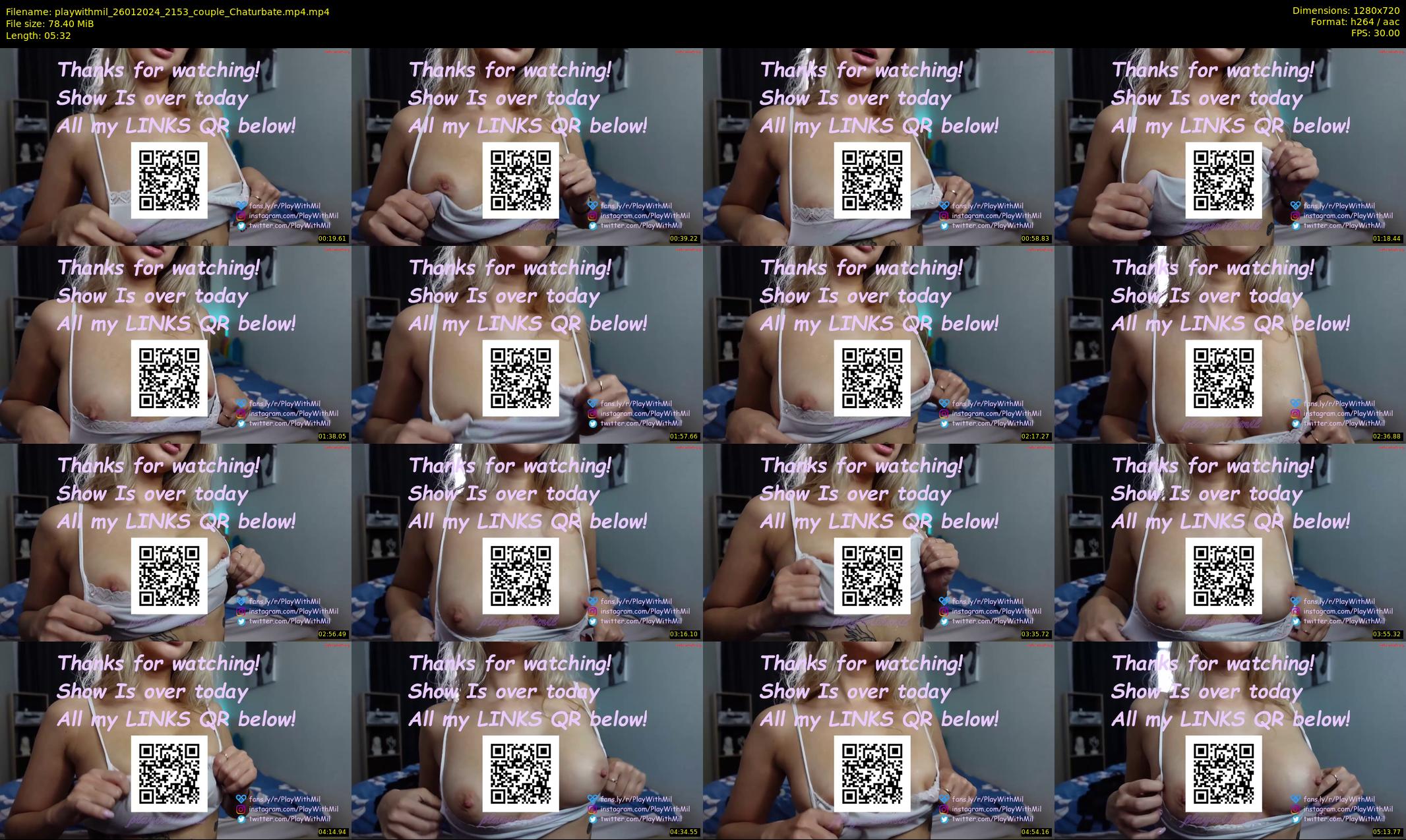playwithmil — 6 minute Chaturbate couple cam show recording, 720p, Jan 26, 2024