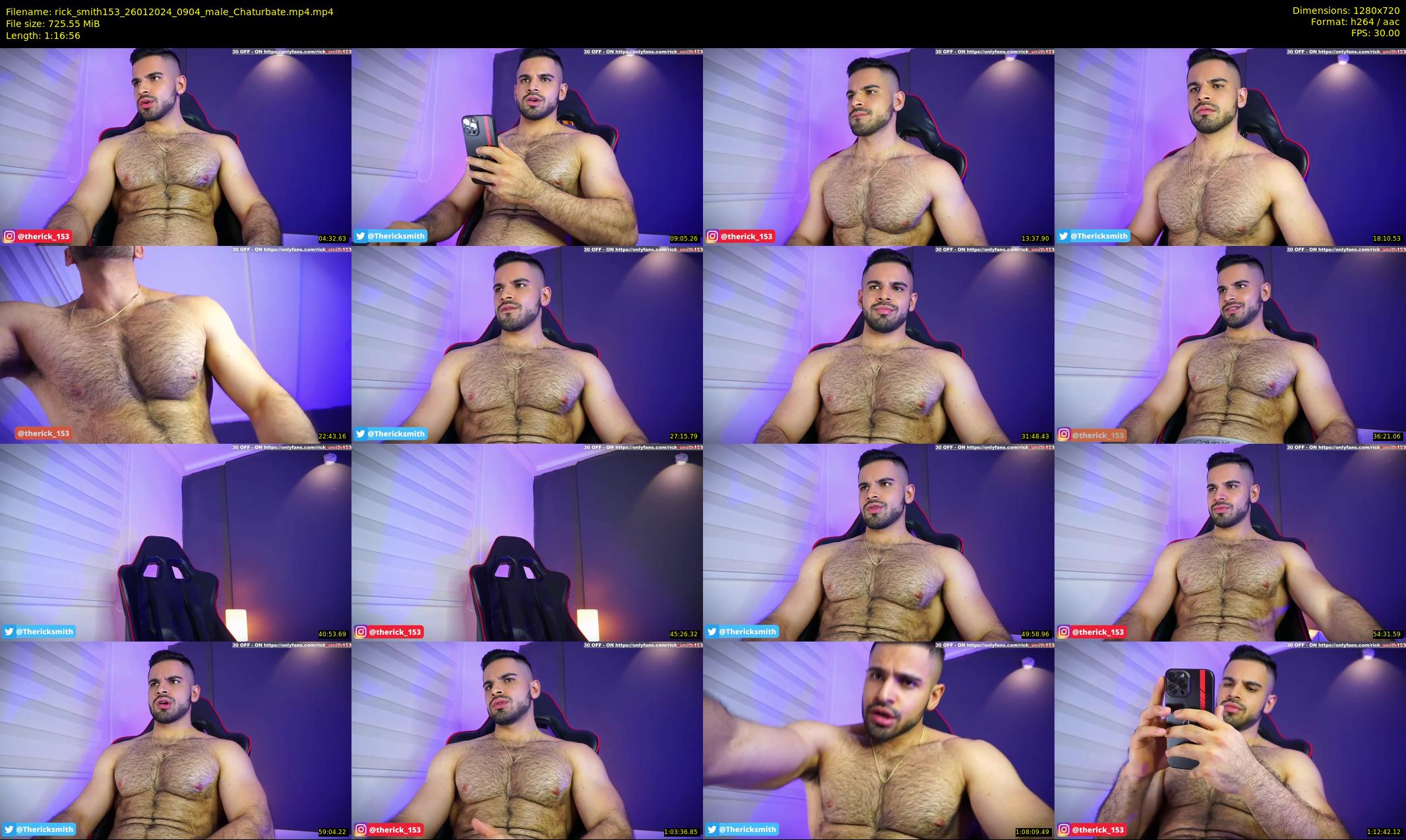 rick_smith153 — 77 minute Chaturbate male cam show recording, 720p, Jan 26, 2024