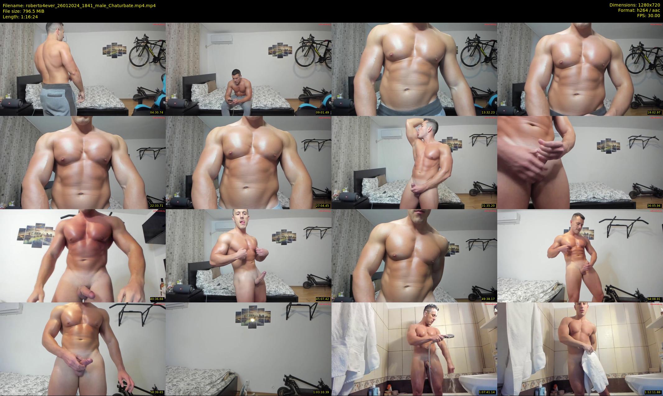 roberto4ever — 77 minute Chaturbate male cam show recording, 720p, Jan 26, 2024