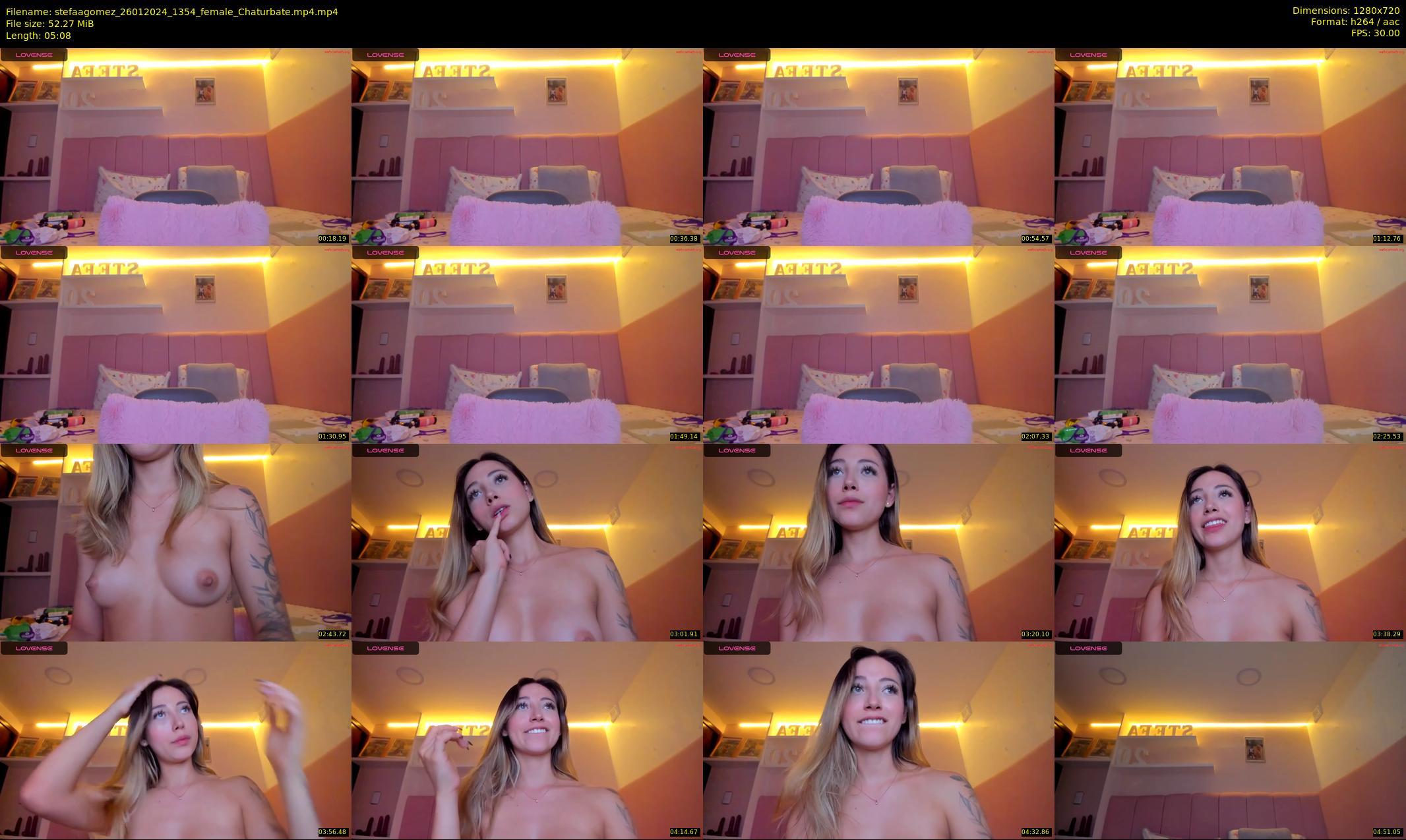 stefaagomez — 6 minute Chaturbate female cam show recording, 720p, Jan 26, 2024